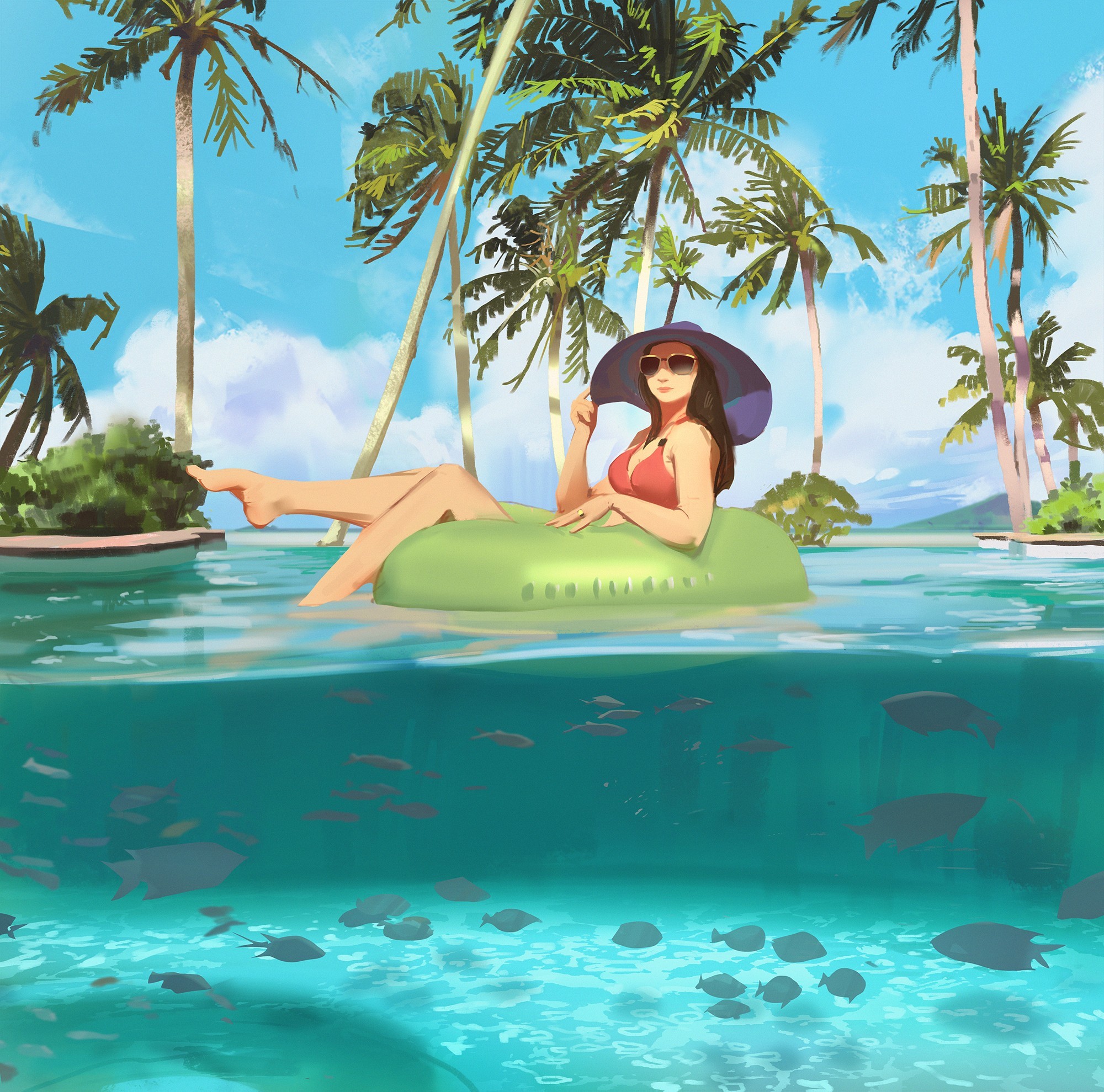 illustration, artwork, digital art, Atey Ghailan, HD Wallpaper