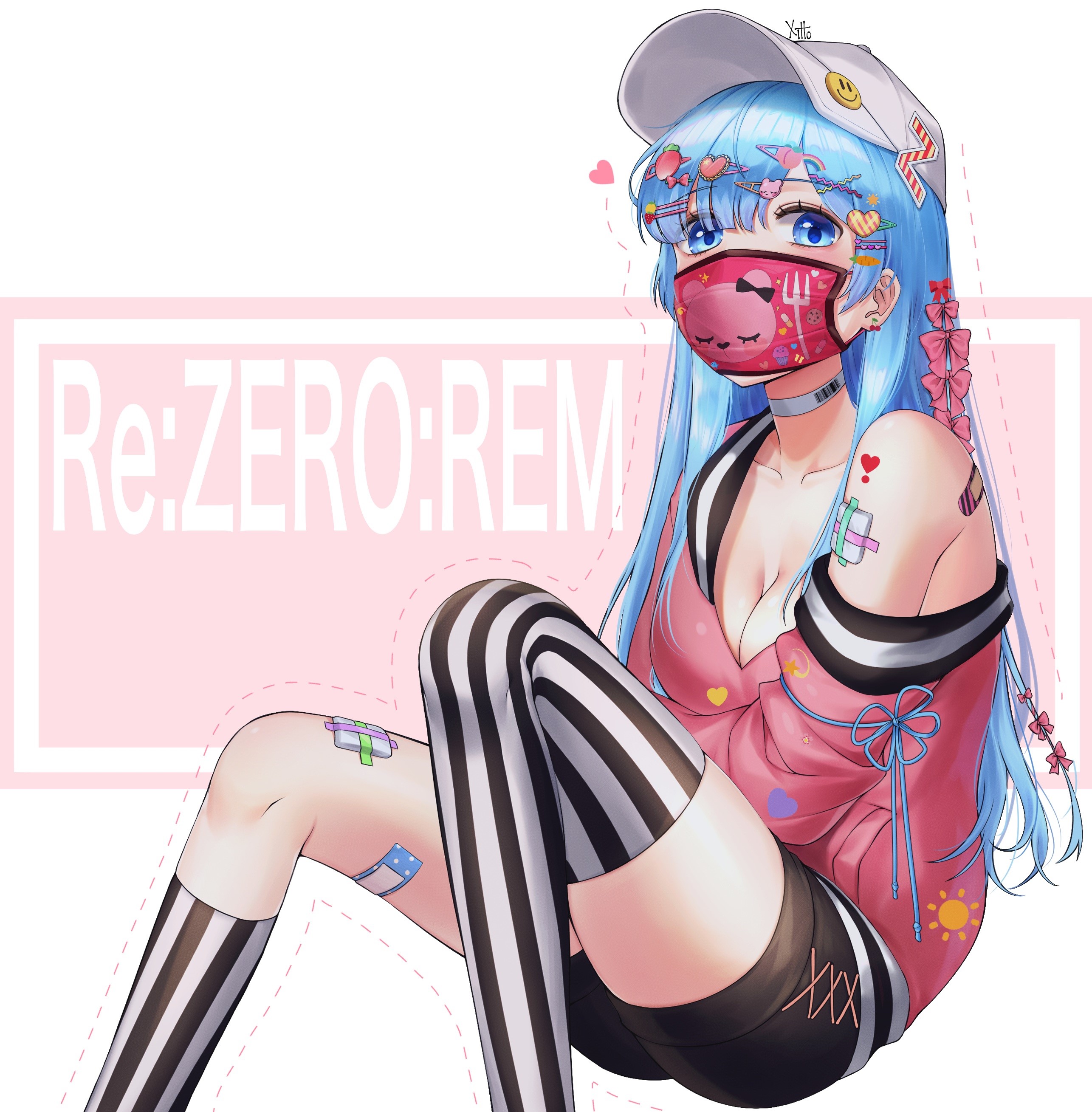 anime, 2D, digital art, artwork, Rem (Re: Zero), anime girls, HD Wallpaper