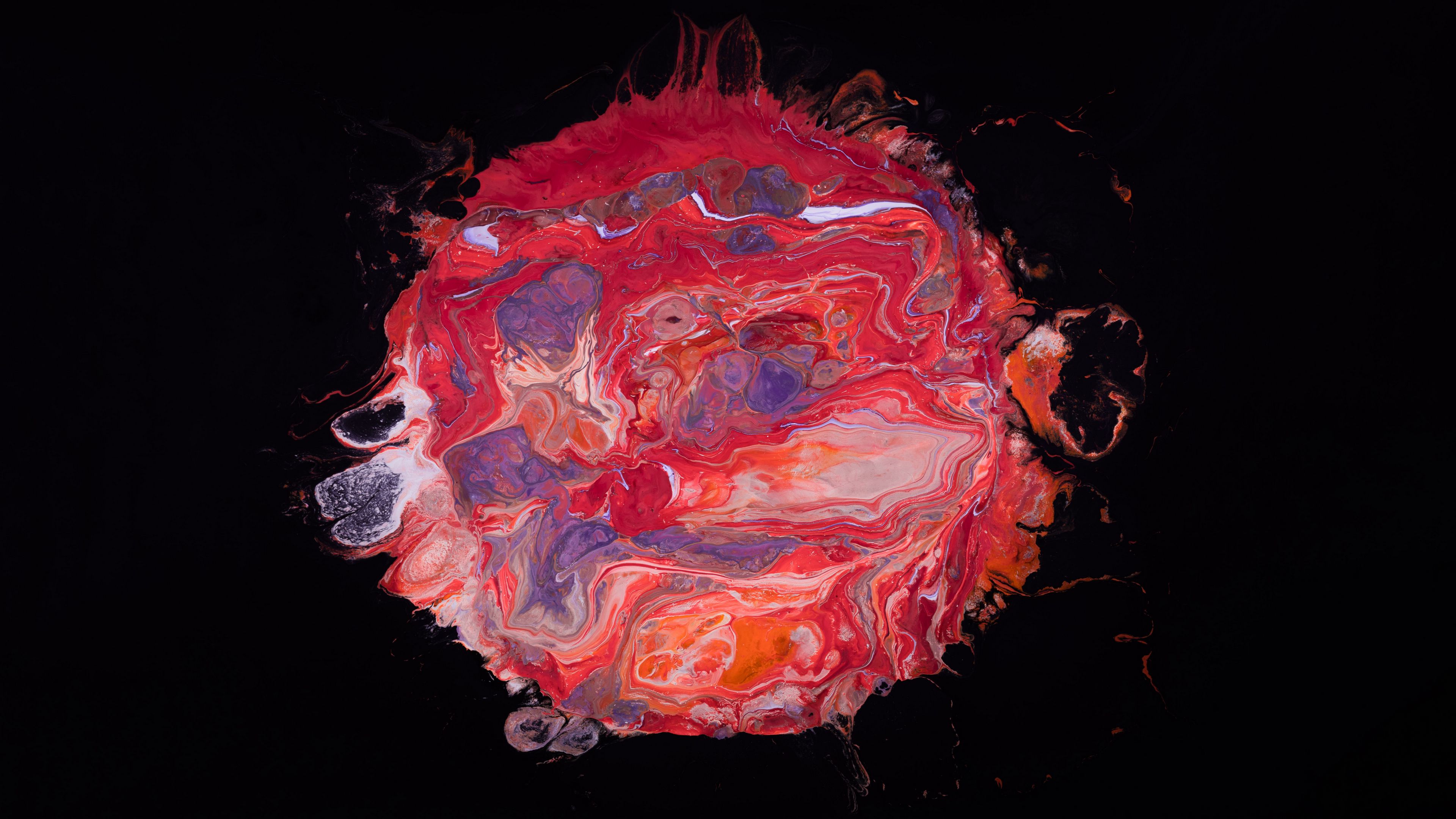 paint, red, spots, stains, 4k, HD Wallpaper