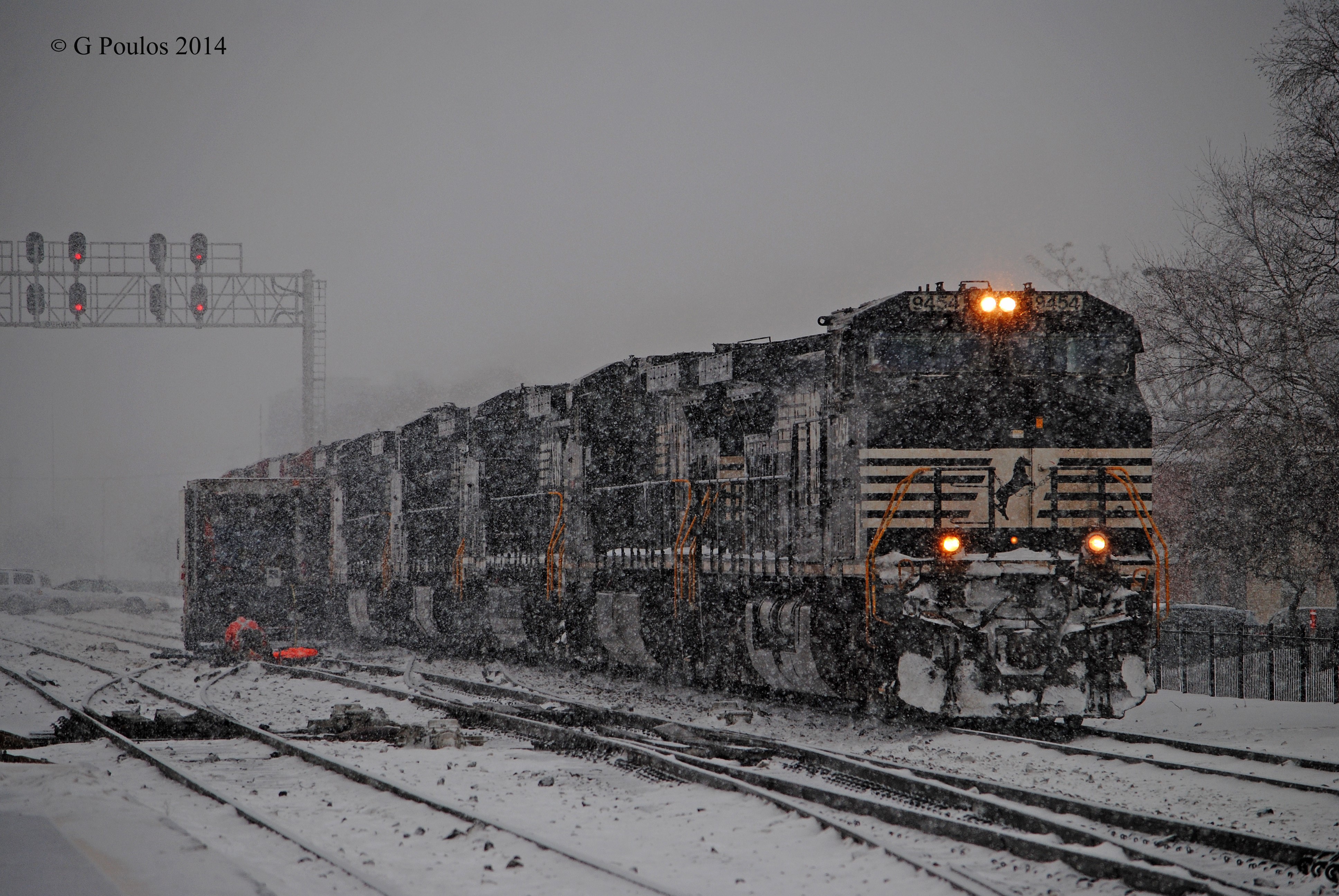 train, snow, snow flakes, HD Wallpaper