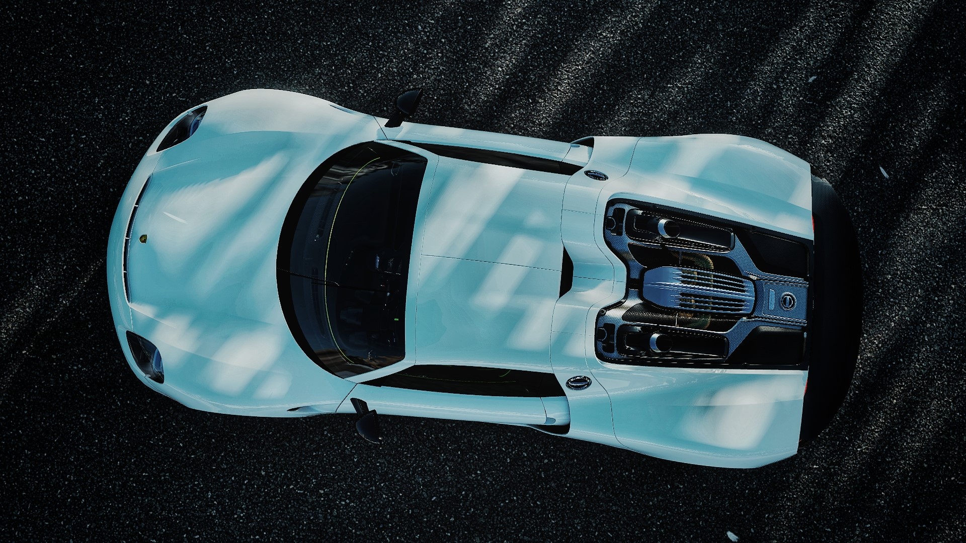 Porsche, Porsche 918 Spyder, 918 spyder, car, Forza Horizon 4, video games, vehicle, top view, HD Wallpaper