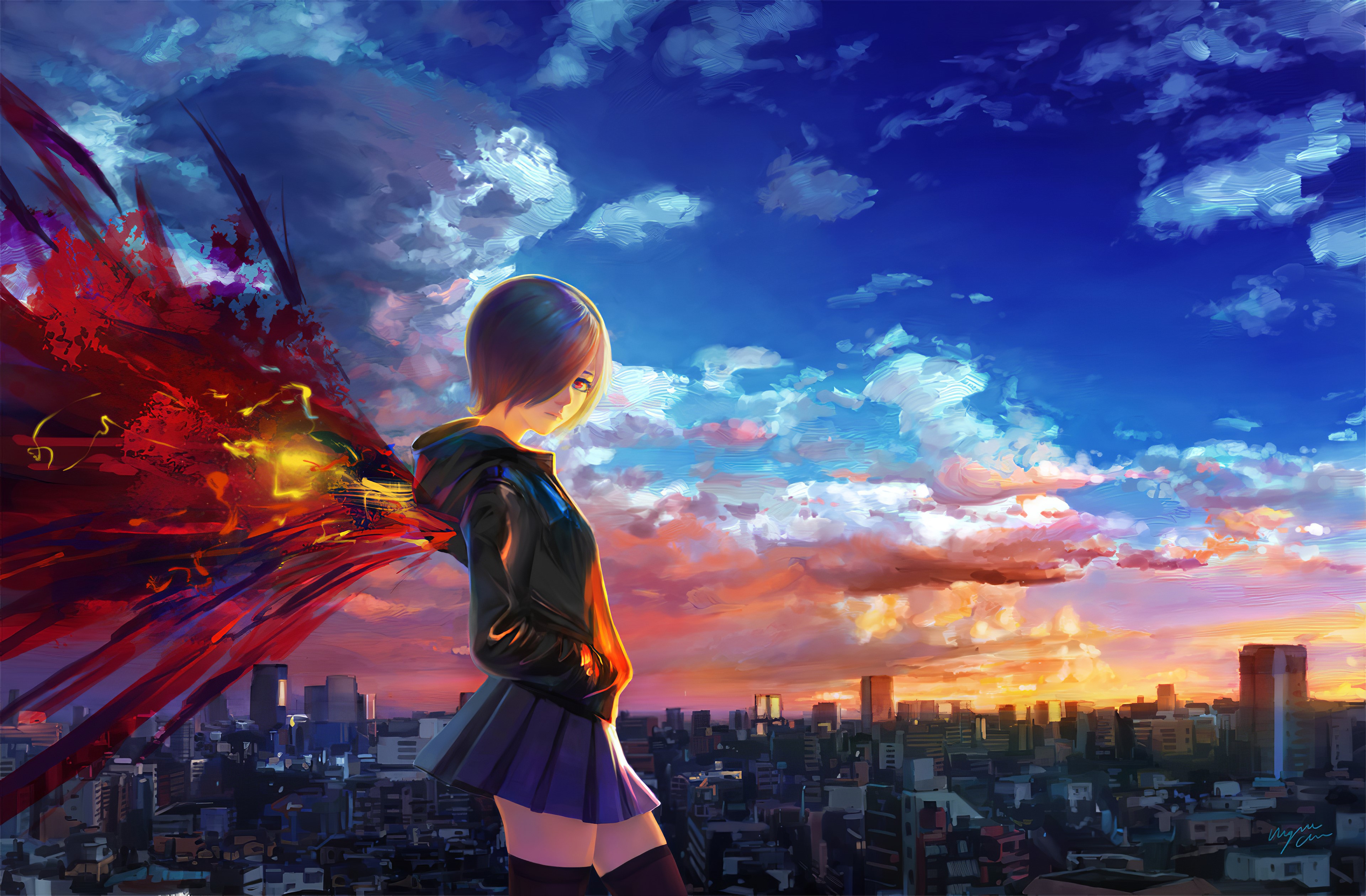 anime, 2D, artwork, digital art, HD Wallpaper