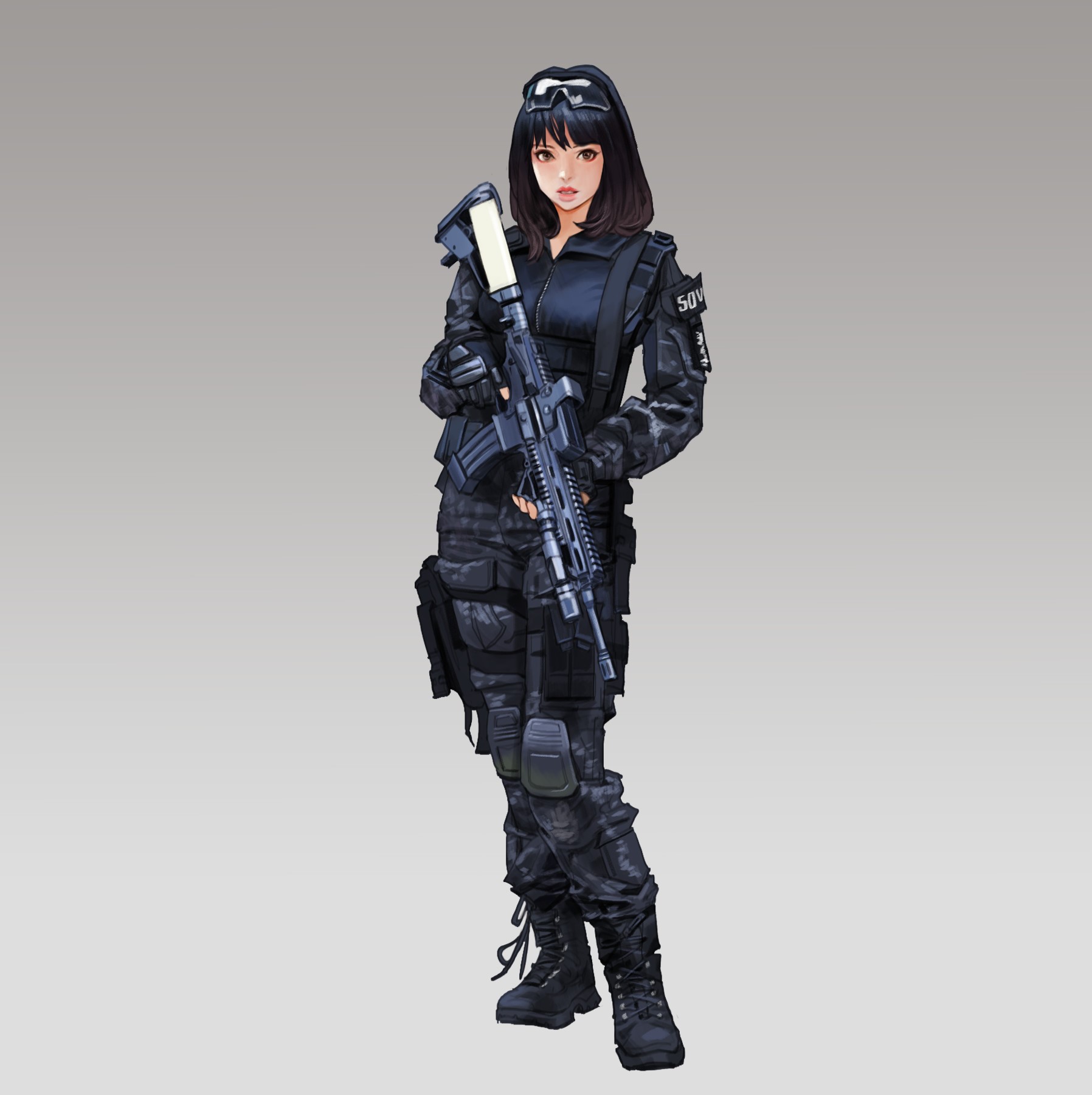 portrait display, original characters, weapon, HD Wallpaper