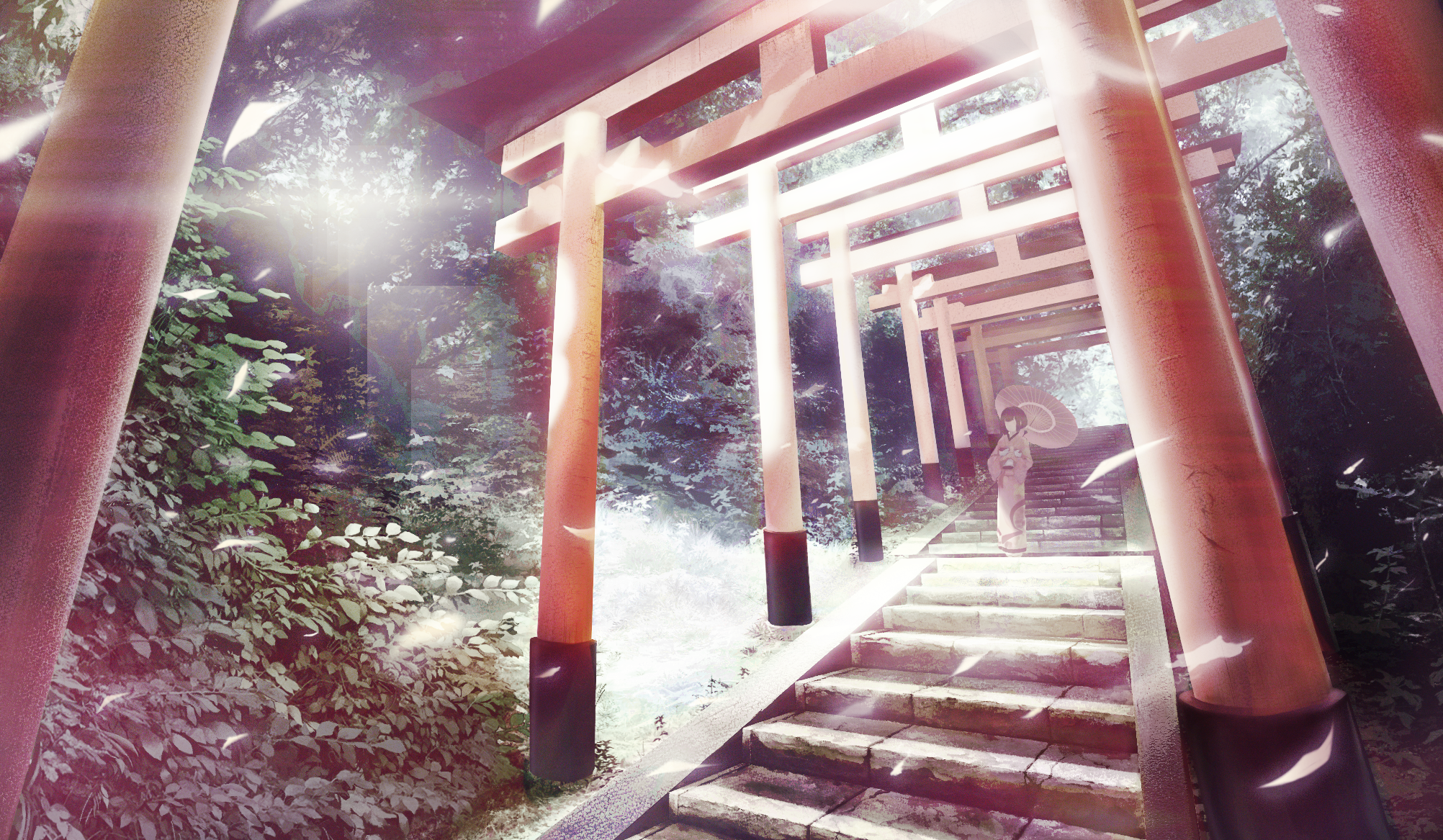 anime, landscape, Asia, HD Wallpaper