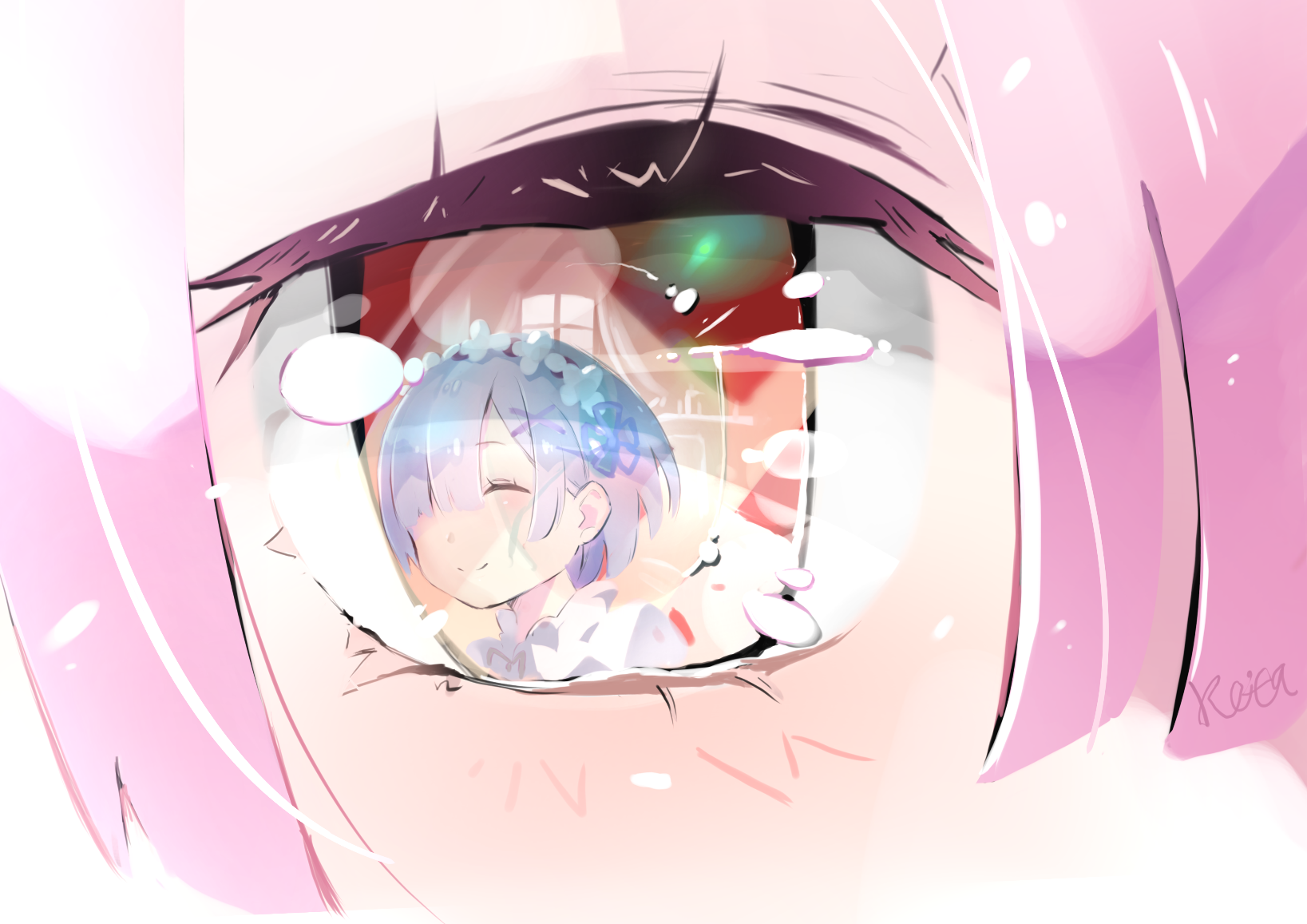 anime, anime girls, digital art, artwork, 2D, portrait, eyes, HD Wallpaper