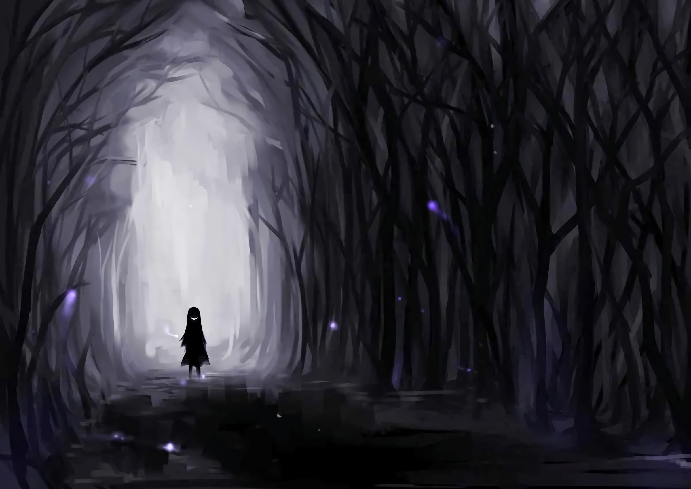 forest, women, creepy, HD Wallpaper