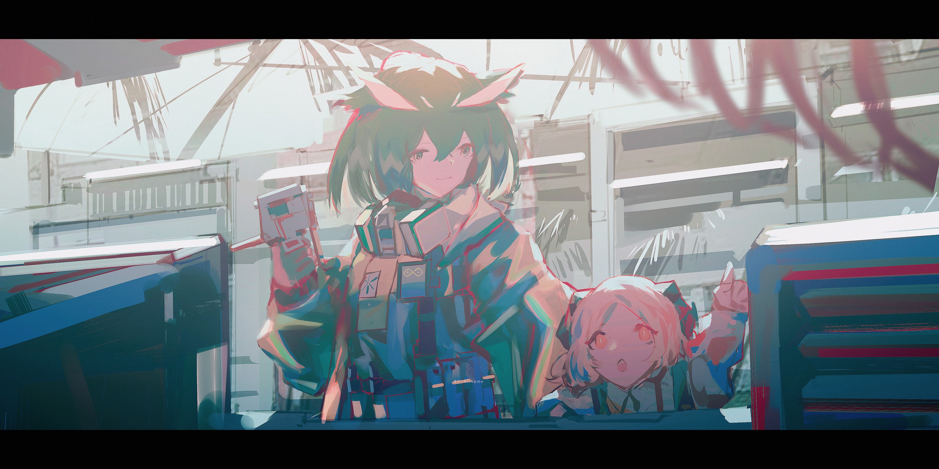 anime, anime girls, digital art, artwork, 2D, portrait, Alcxome, Arknights, Silence(Arknights), Ifrit(Arknights), HD Wallpaper