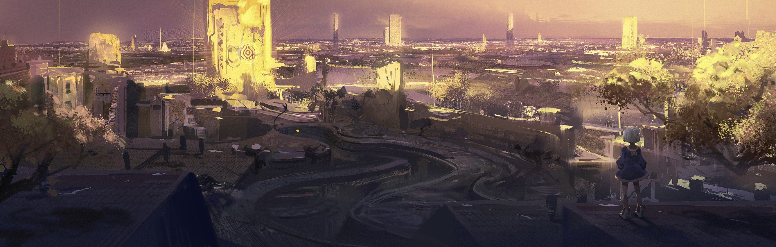 city, science fiction, cityscape, artwork, futuristic, HD Wallpaper