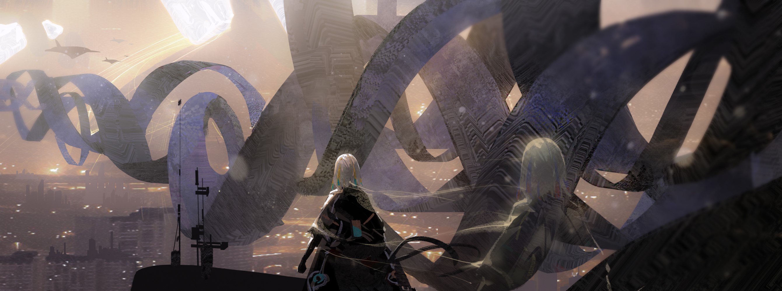 city, science fiction, anime, HD Wallpaper