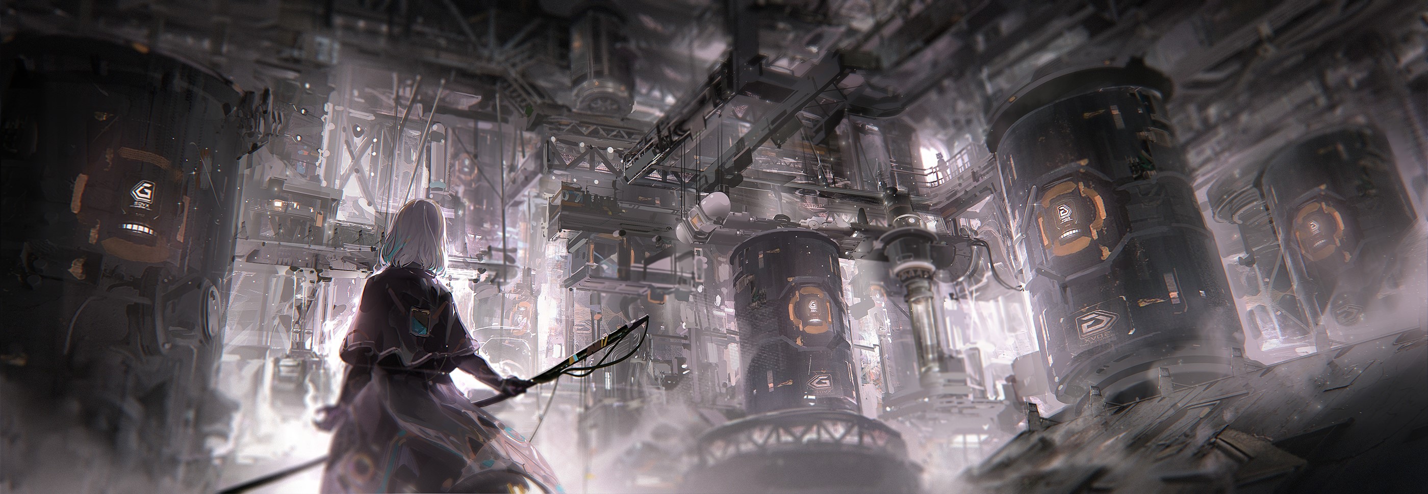 city, science fiction, anime girls, anime, HD Wallpaper