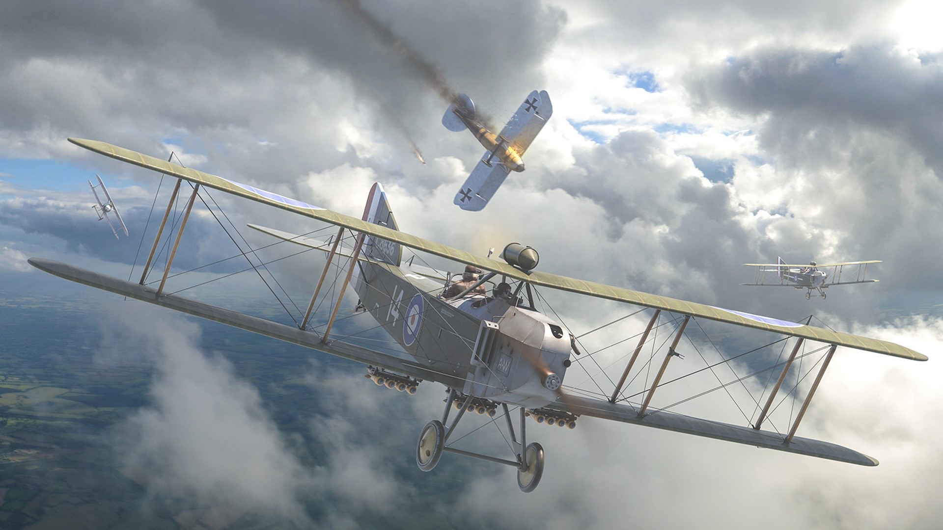 war, aircraft, military, vehicle, military aircraft, Armstrong Whitworth FK8, HD Wallpaper