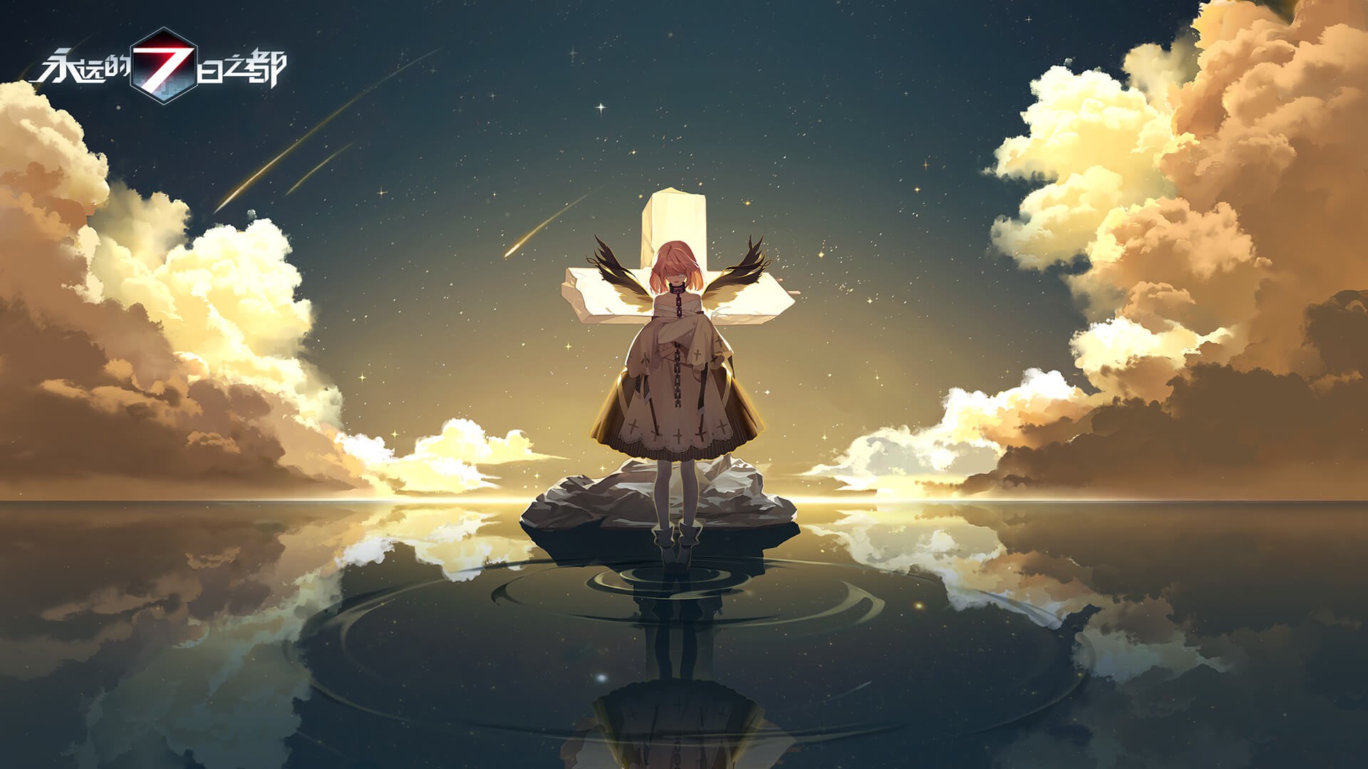 Forever 7th Capital, anime, anime girls, sky, water, clouds, HD Wallpaper