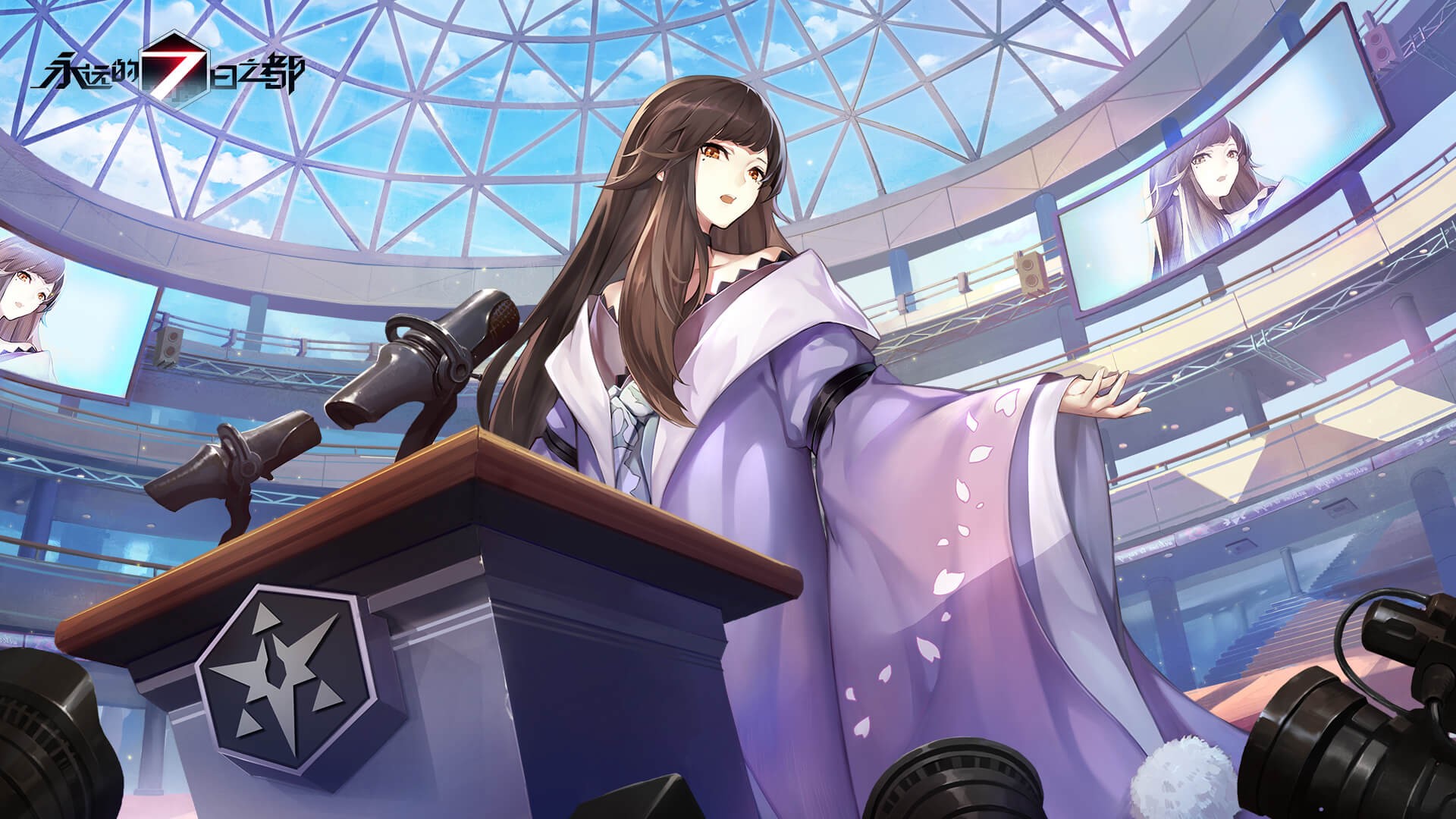 Forever 7th Capital, anime, brunette, long hair, anime girls, HD Wallpaper