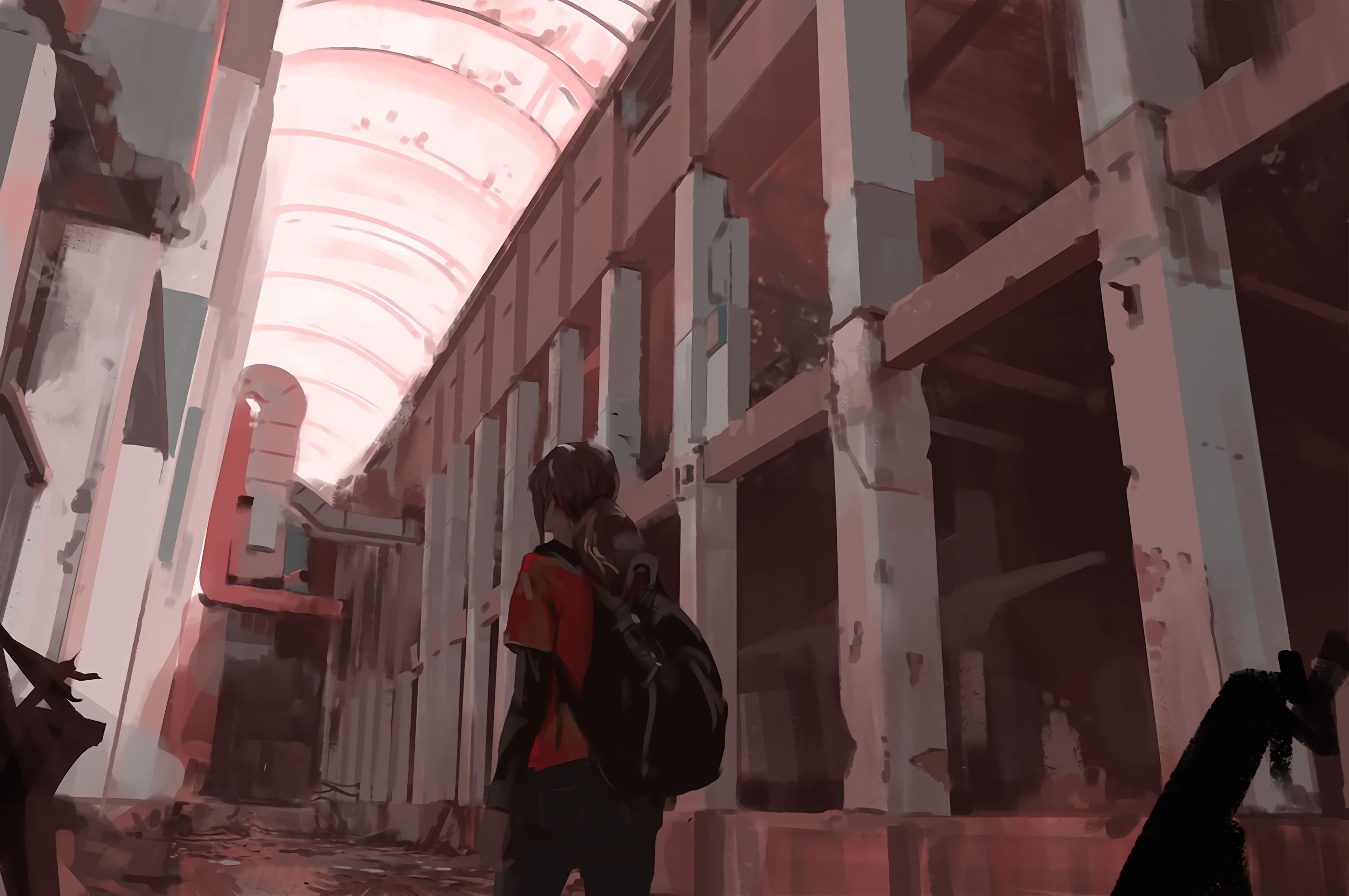 video game art, artwork, video games, digital art, Ellie, The Last of Us, Atey Ghailan, HD Wallpaper