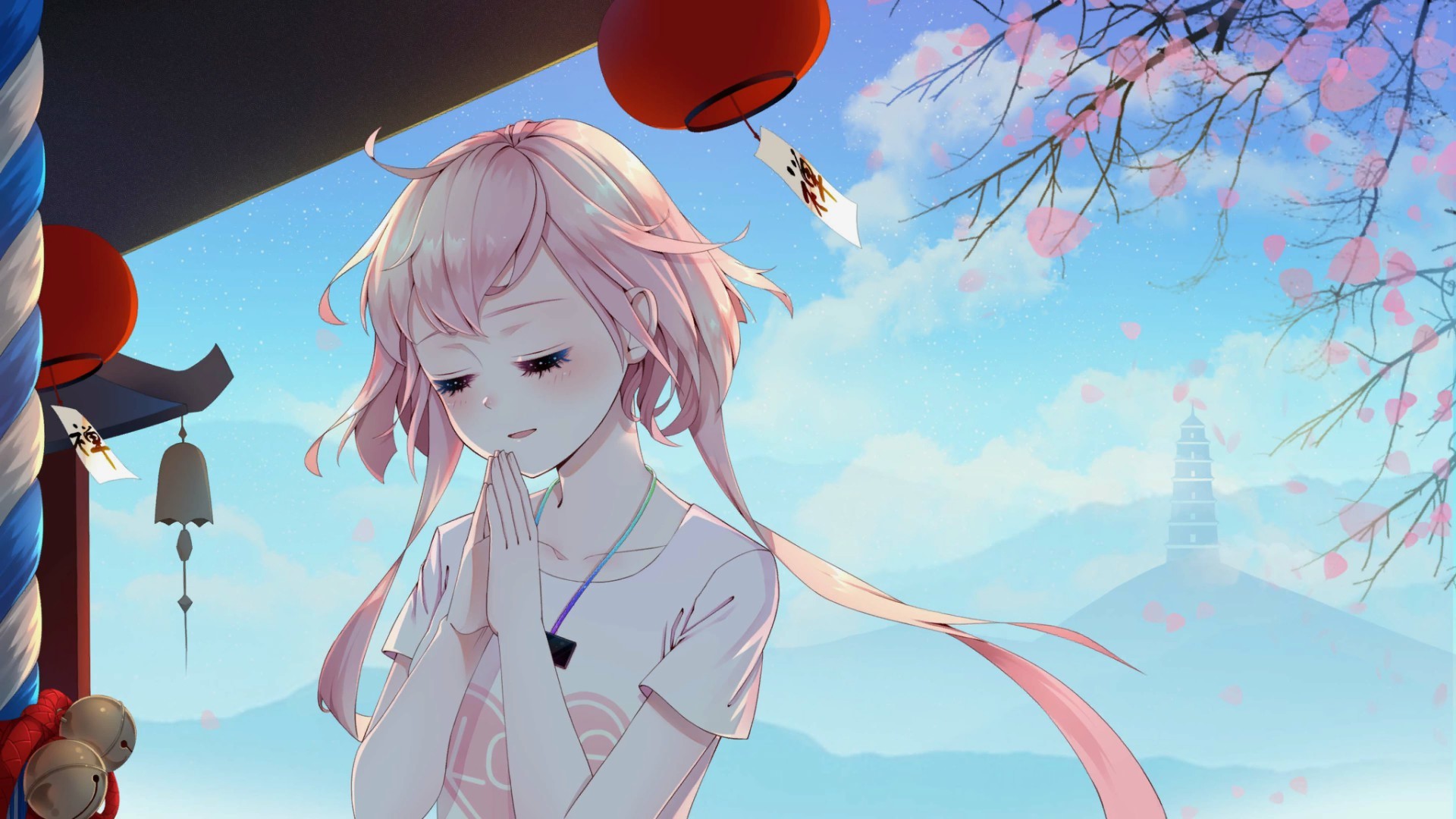 anime, anime girls, pink hair, HD Wallpaper
