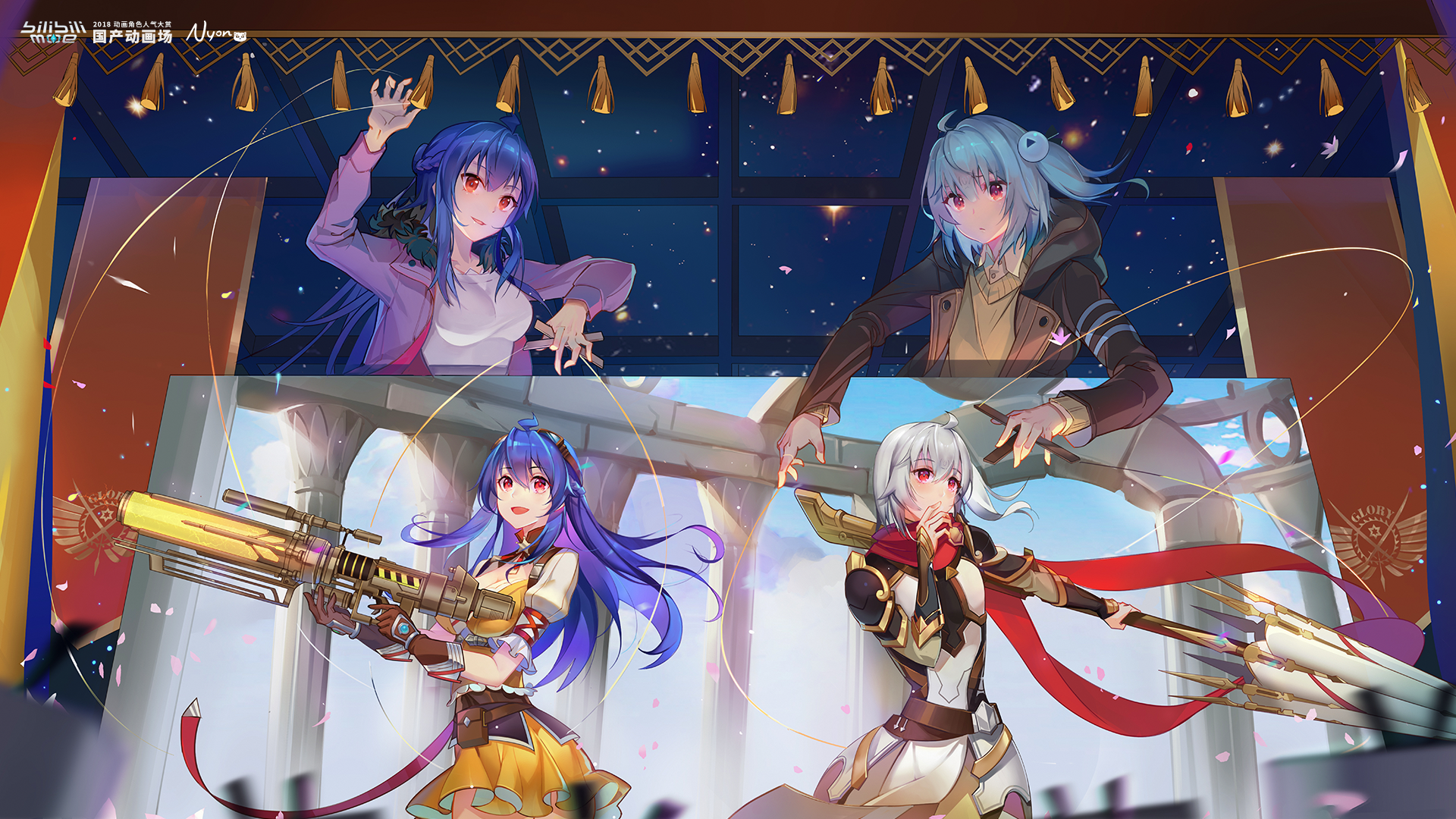 2233, bilibili, anime, anime girls, HD Wallpaper