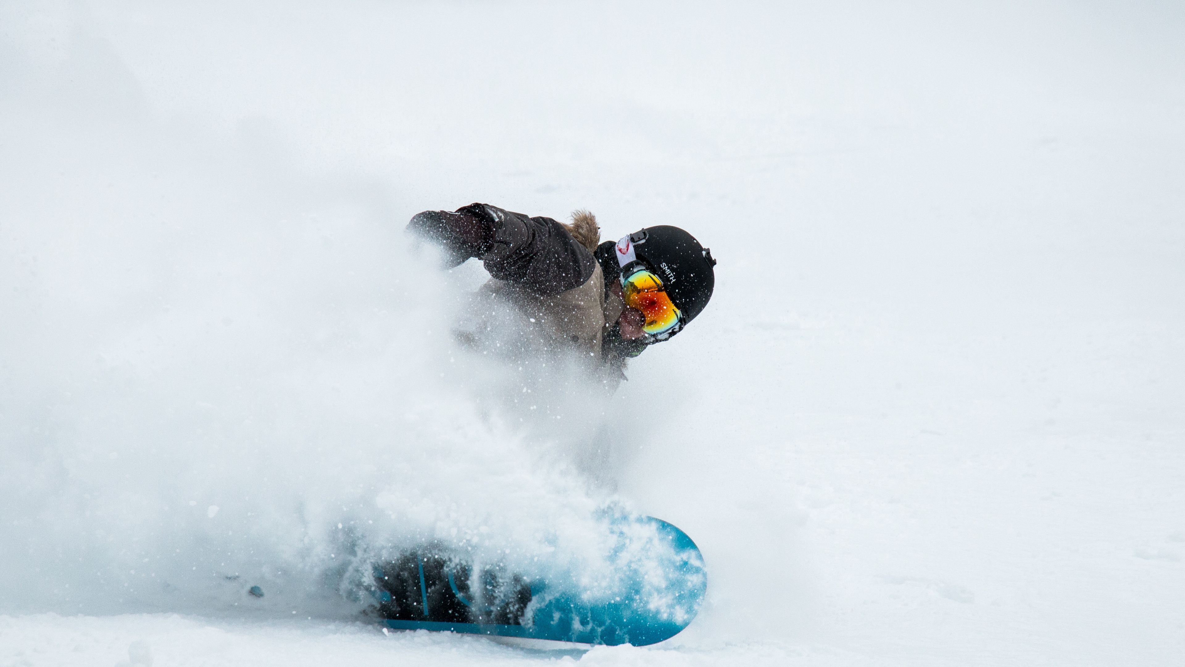snowboard, snowboarder, snow, helmet, glasses, 4k, HD Wallpaper