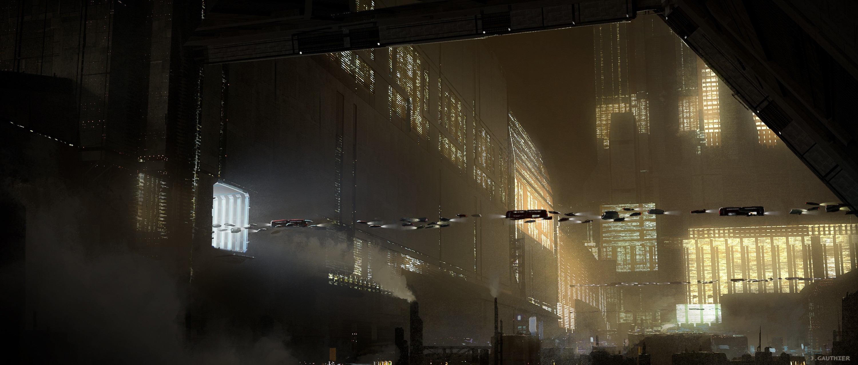 city, futuristic, concept art, science fiction, HD Wallpaper