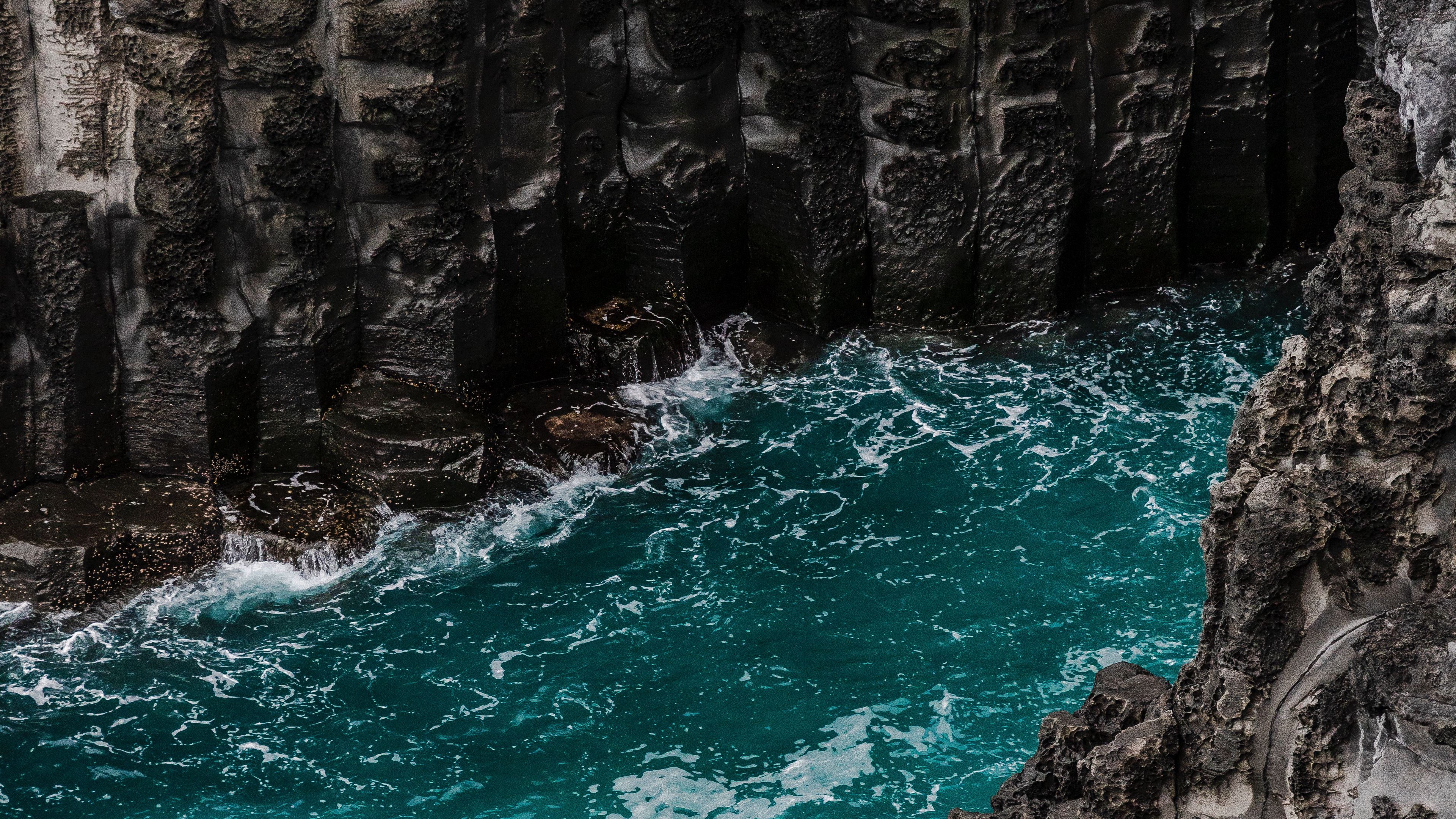 lake, river, water, current, waves, rocks, stones, 4k, HD Wallpaper