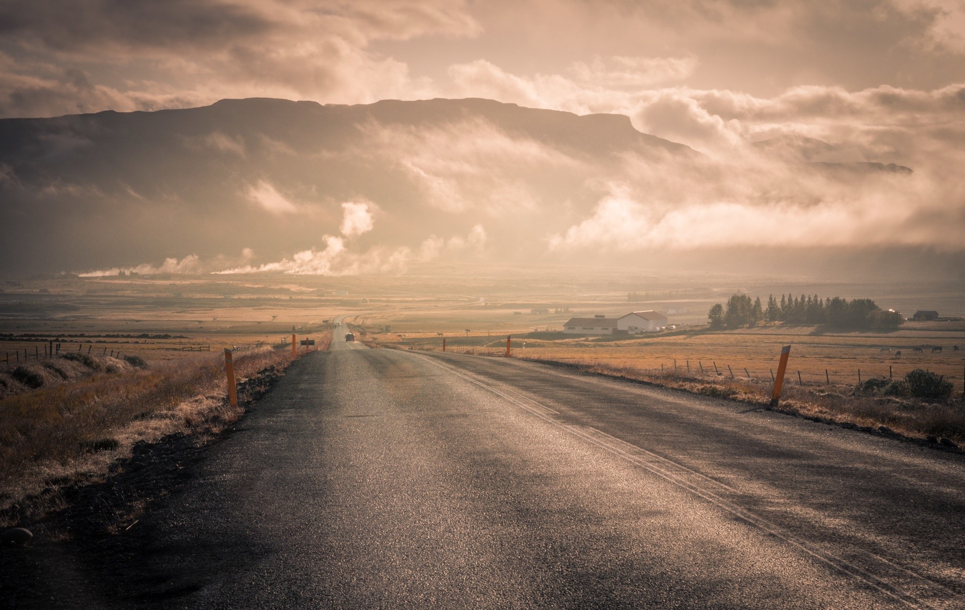 valley, road, landscape, asphalt, HD Wallpaper