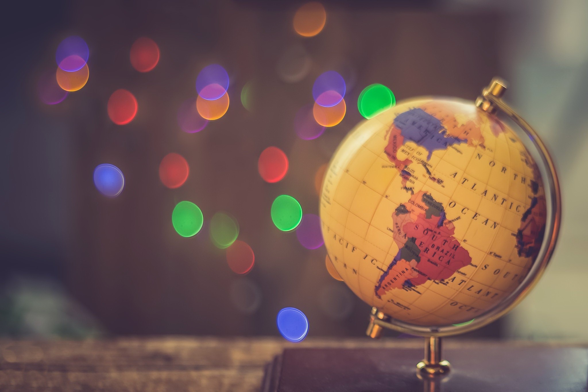 macro, globes, lights, HD Wallpaper