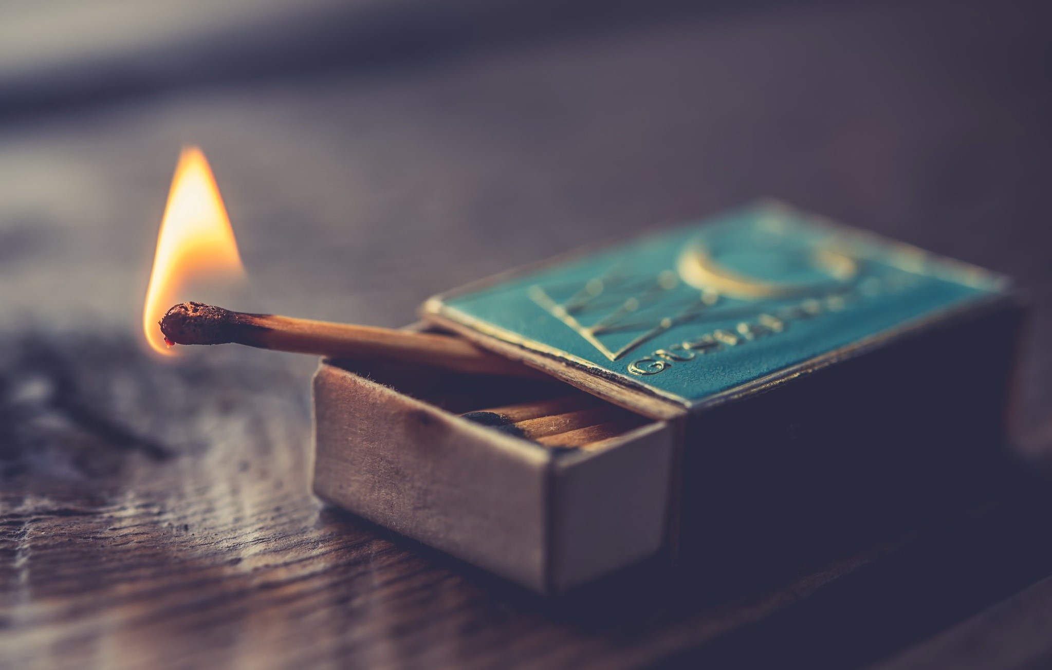 fire, macro, matchstick, HD Wallpaper