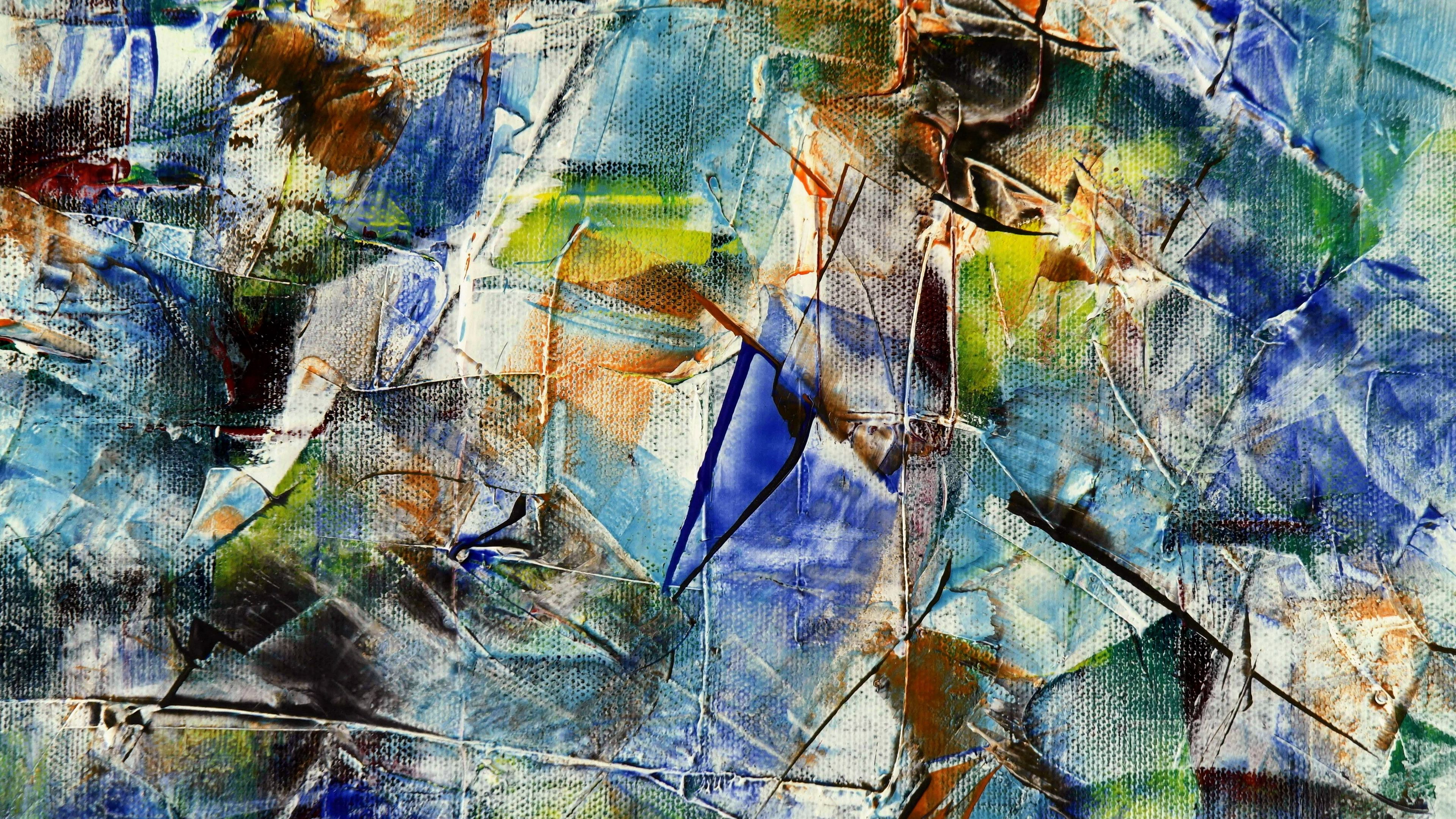 paint, canvas, abstraction, 4k, HD Wallpaper