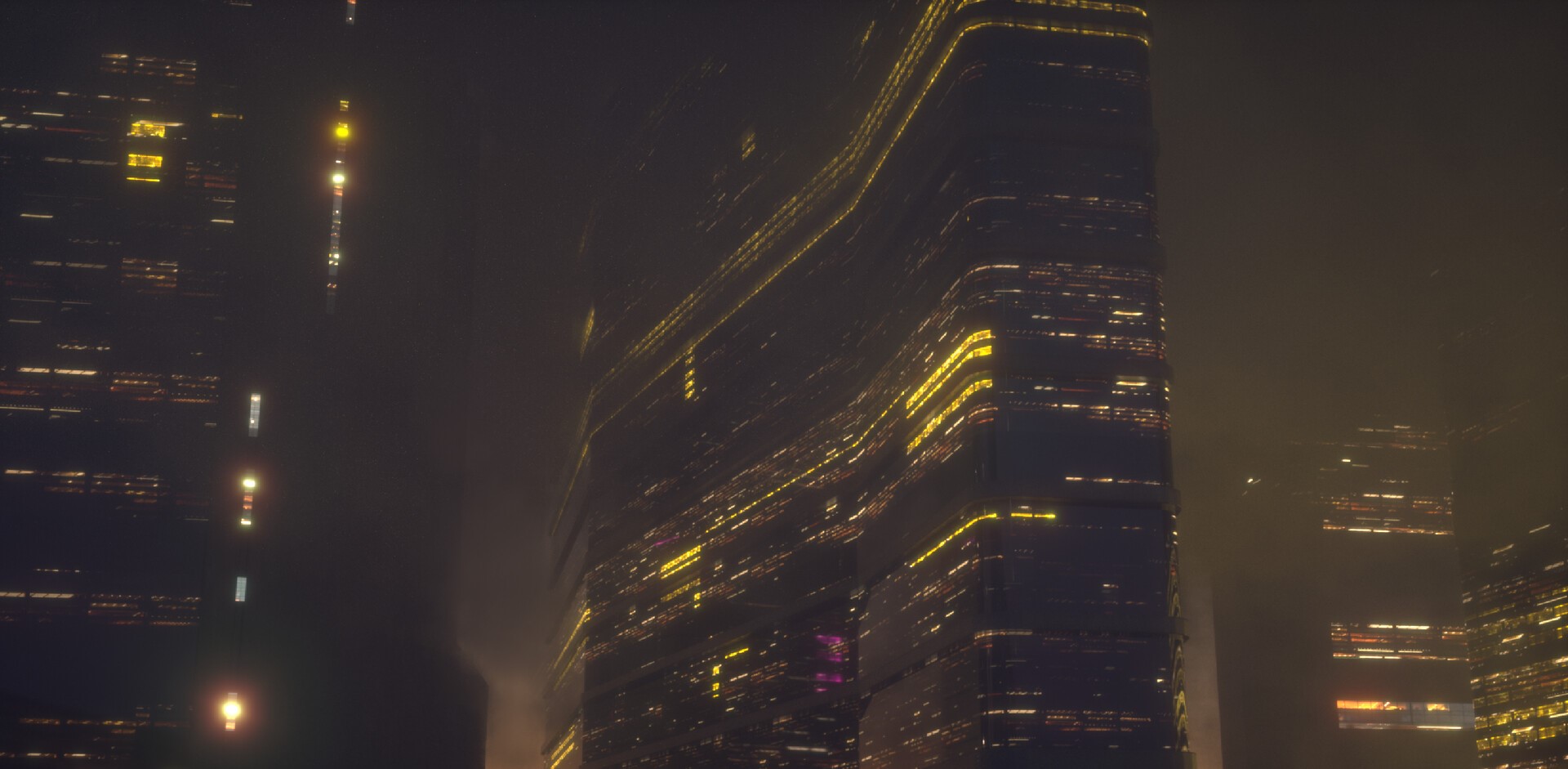 skyline, skyscraper, futuristic city, HD Wallpaper