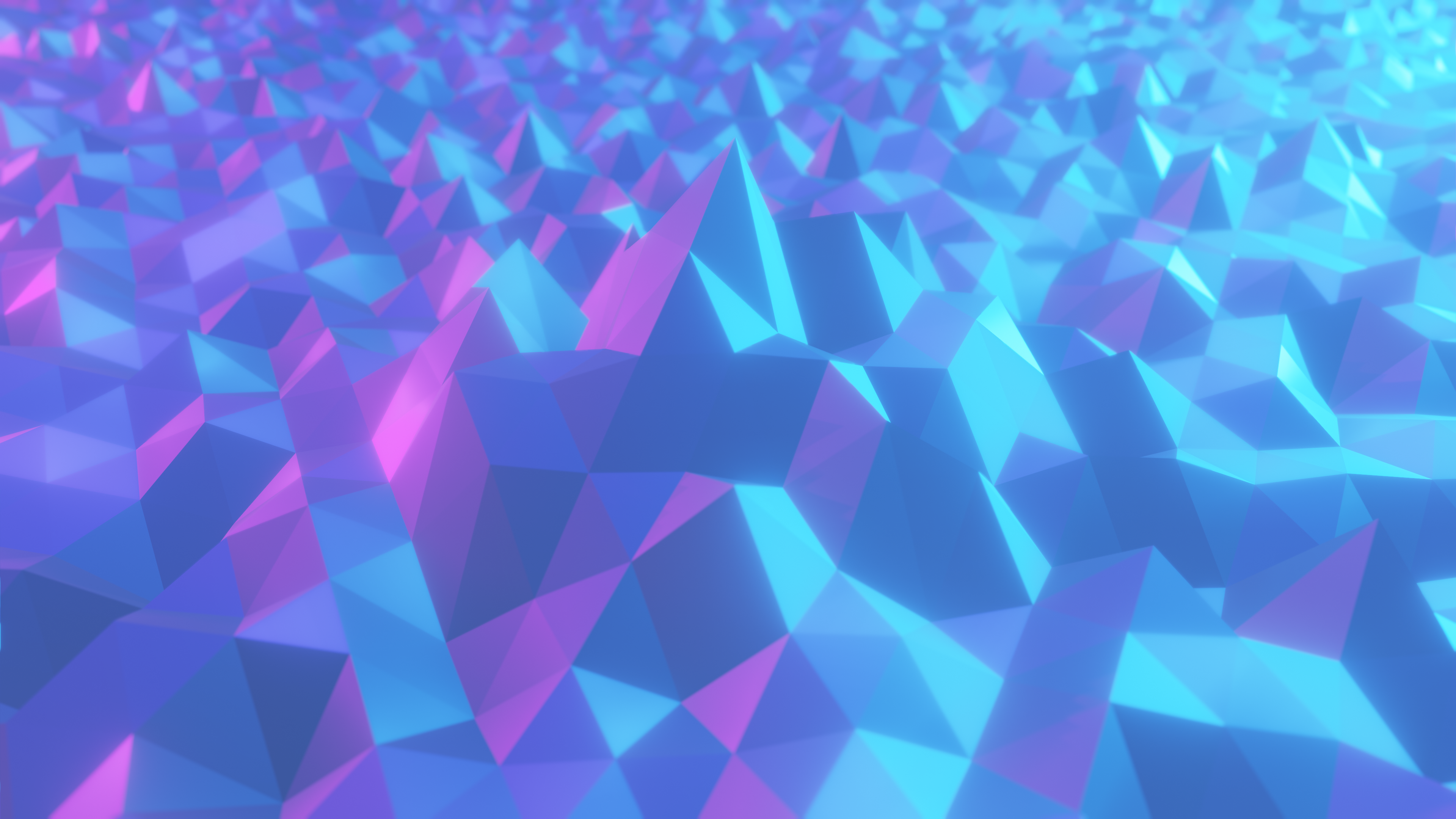abstract, low poly, digital art, turquise, HD Wallpaper
