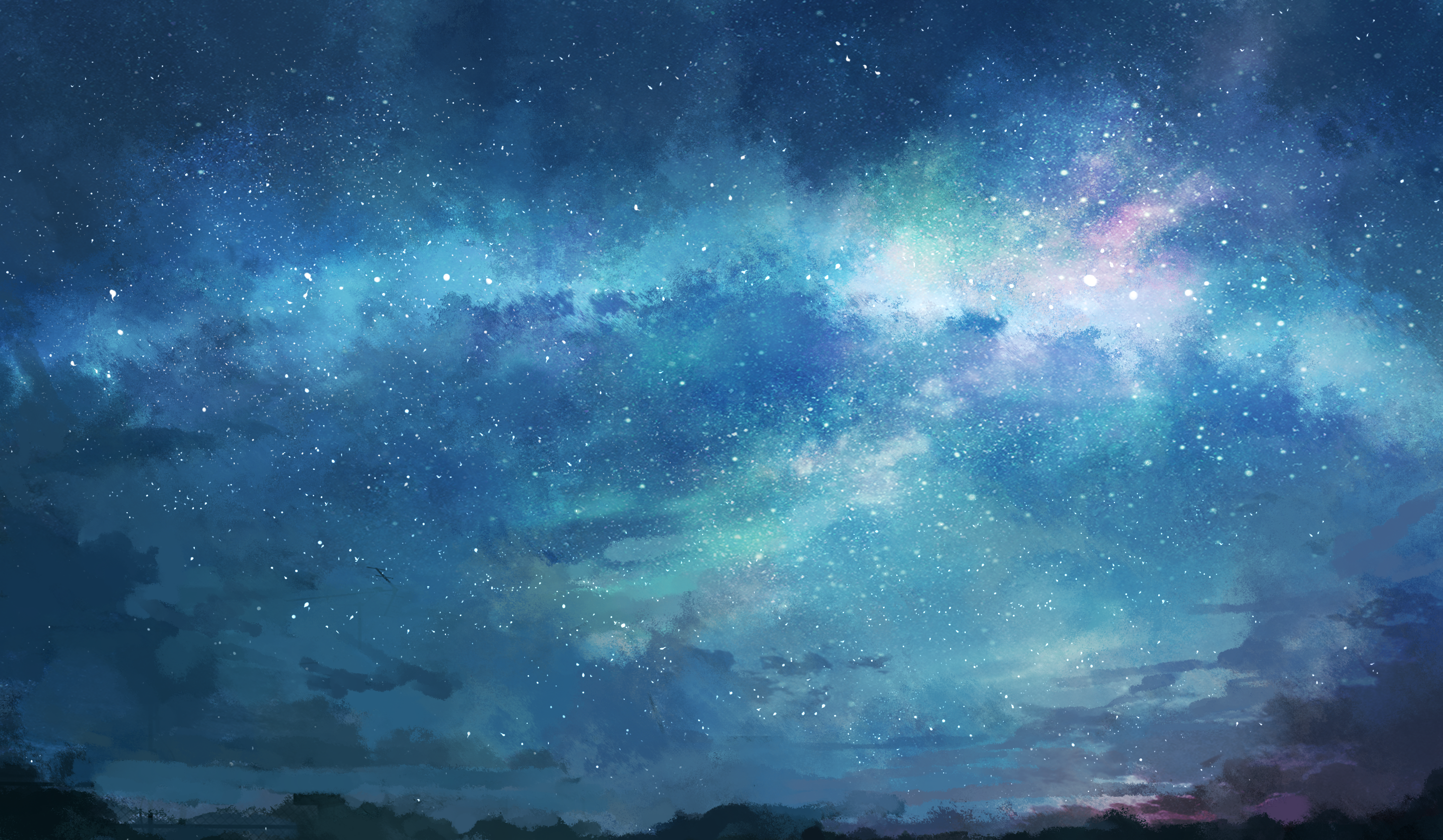 anime, anime girls, digital art, artwork, 2D, portrait, blue, HD Wallpaper