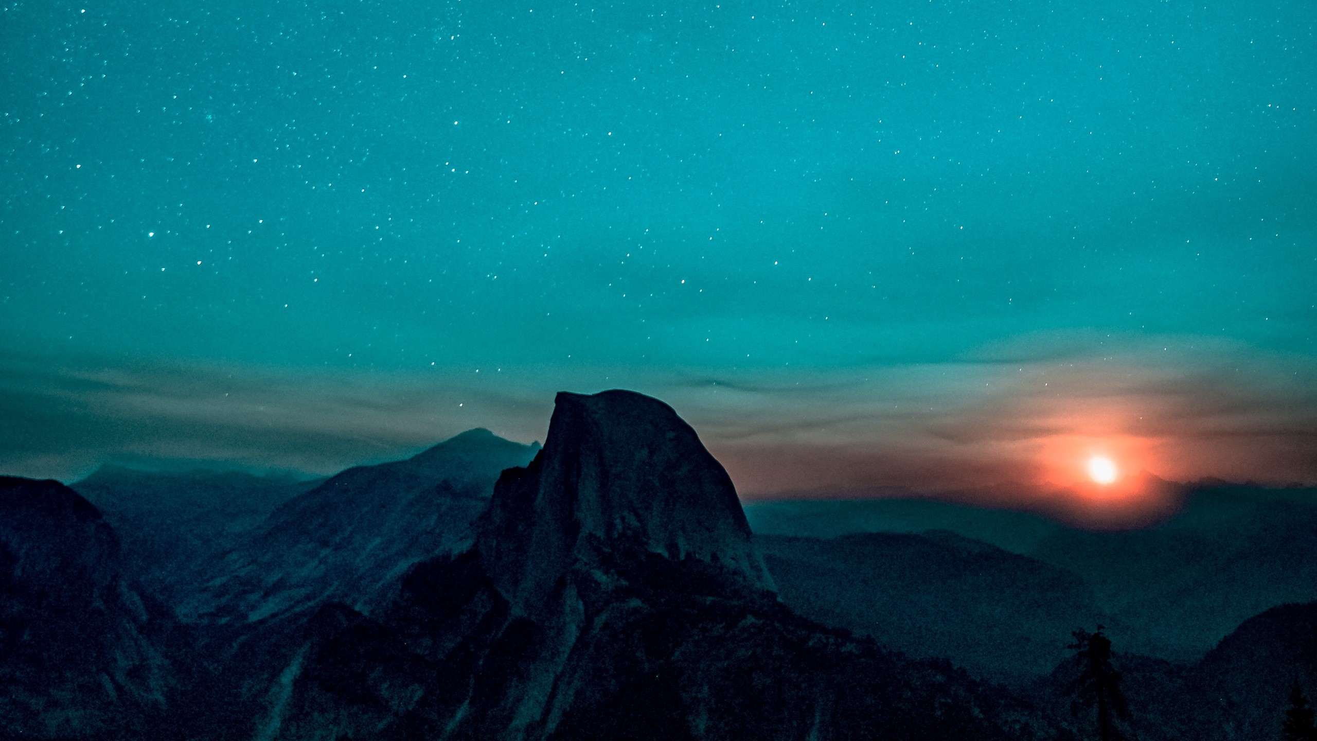 mountains, Yosemite Valley, sky, Half Dome, landscape, HD Wallpaper