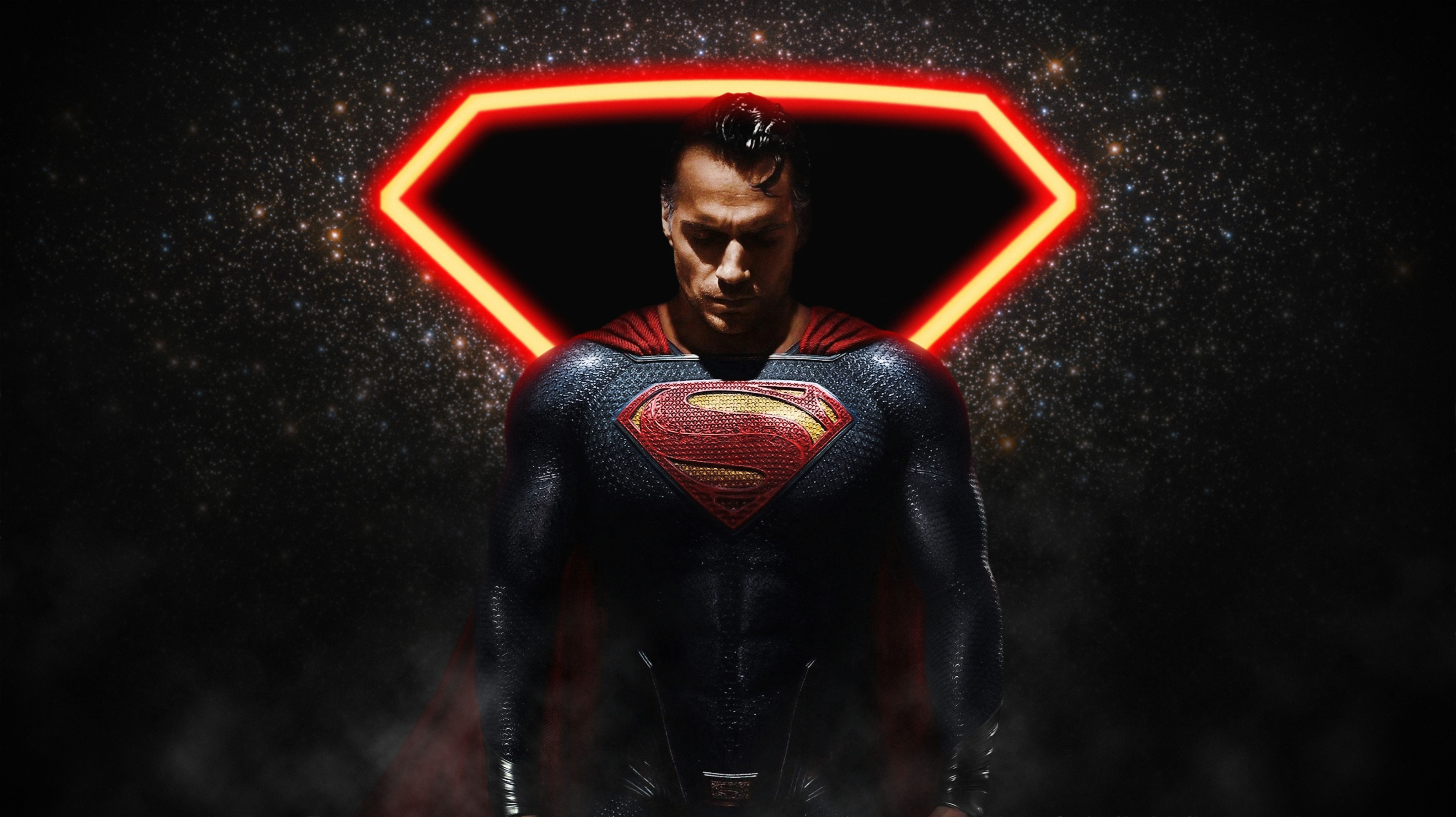 Superman Man of Steel, Photoshop, DC Comics, Man of Steel, Superman, dark, Henry Cavill, HD Wallpaper