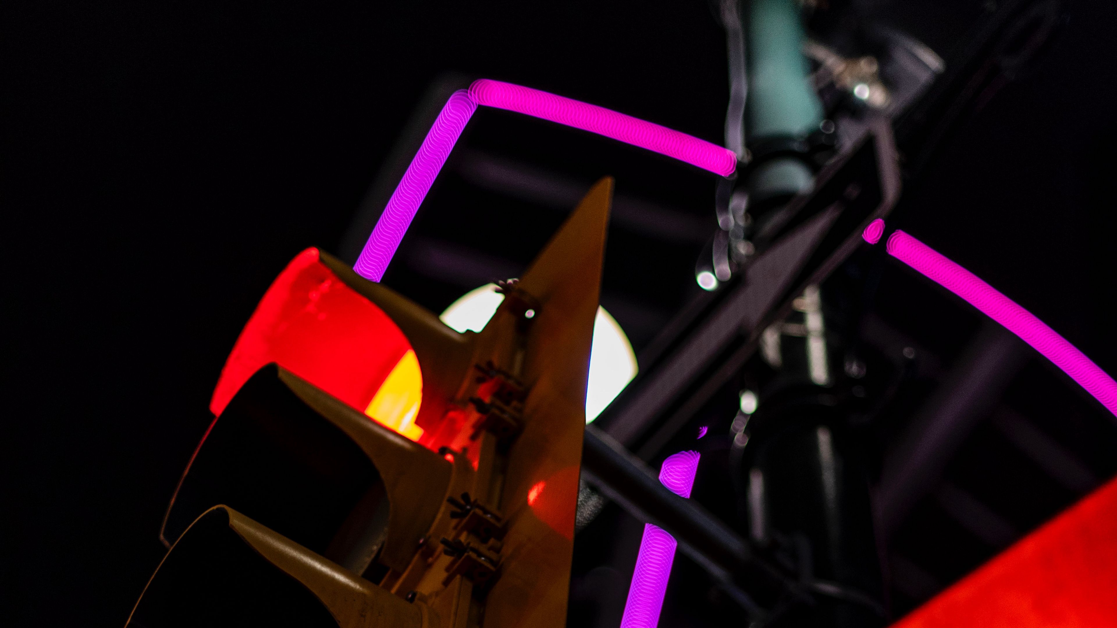 traffic light, light, city, neon, lights, 4k, HD Wallpaper