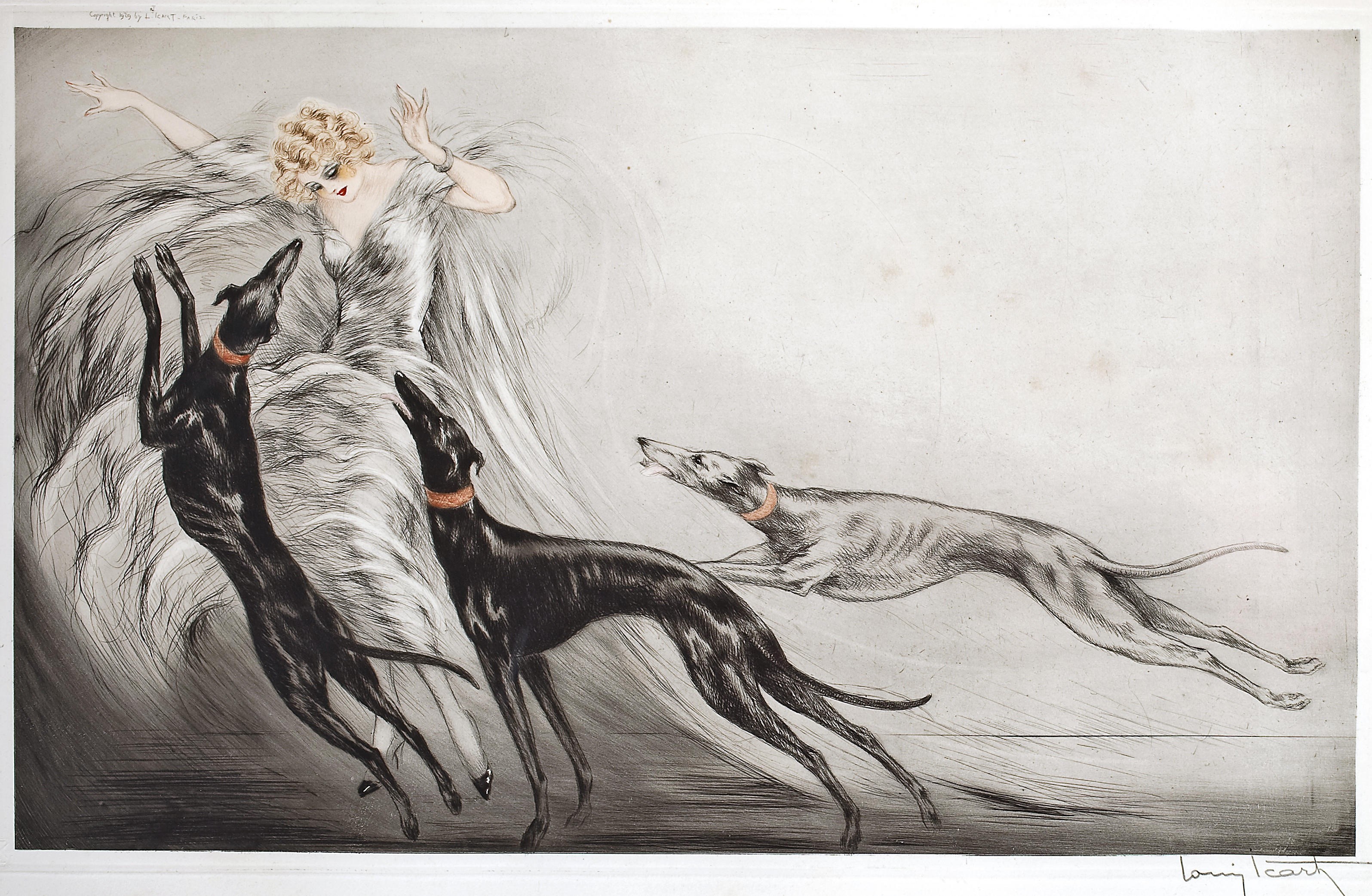 classic art, painting, women, Louis Icart, 1929 (Year), HD Wallpaper