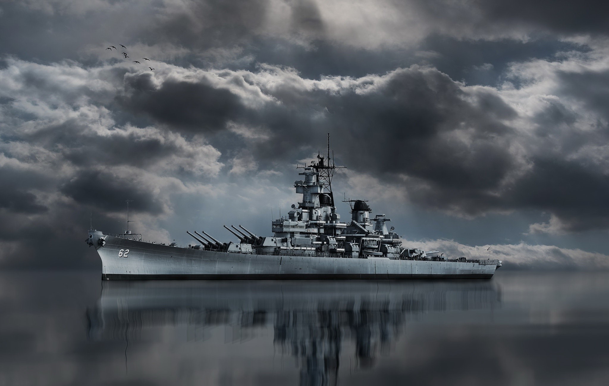 USS New Jersey, vehicle, ship, military, HD Wallpaper