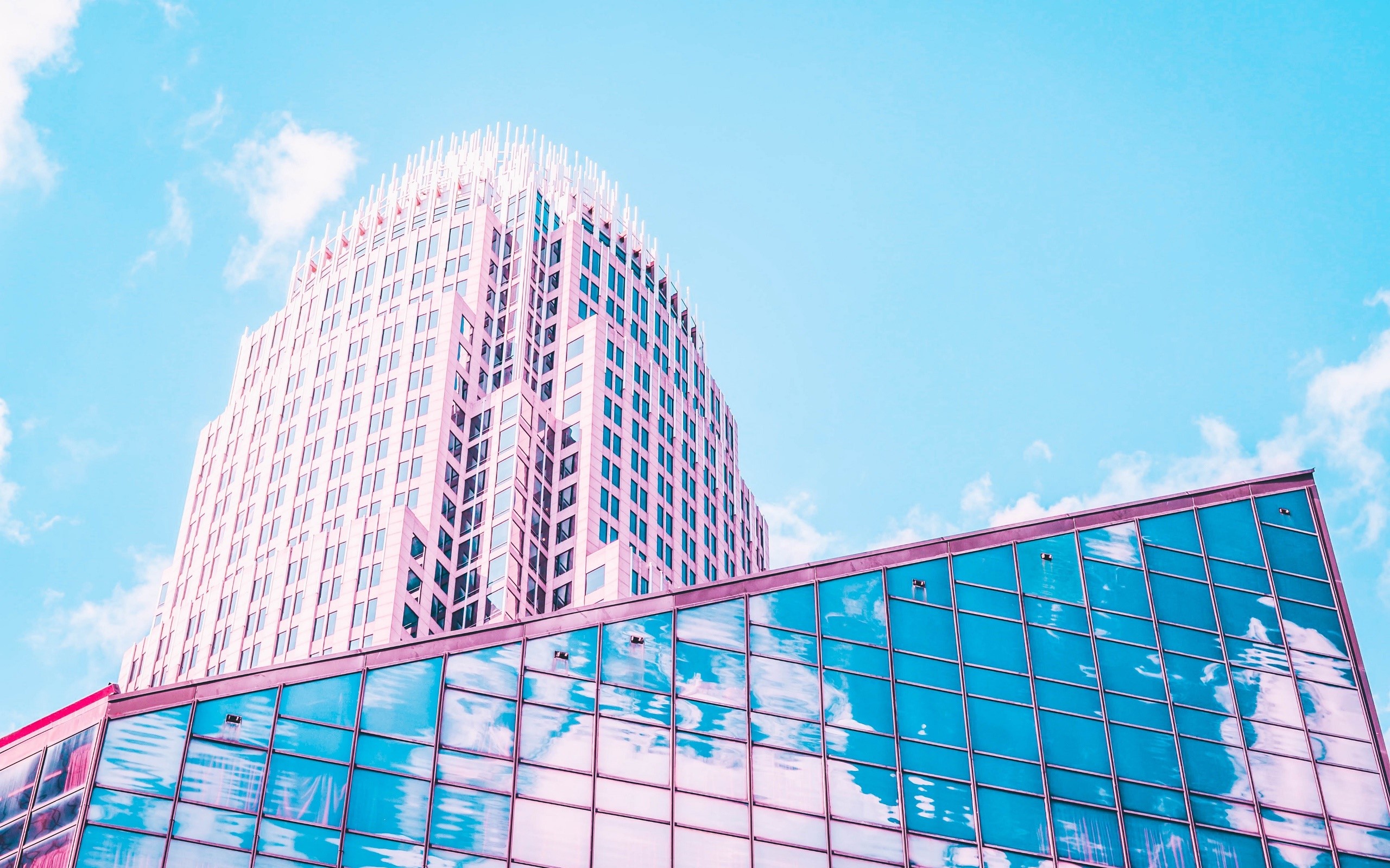 building, city, USA, architecture, low-angle, HD Wallpaper