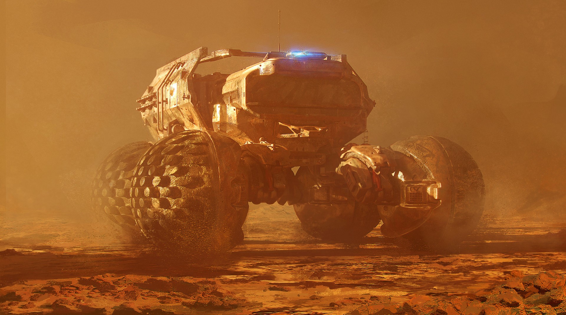 vehicle, dust, sandstorms, wasteland, sand, HD Wallpaper