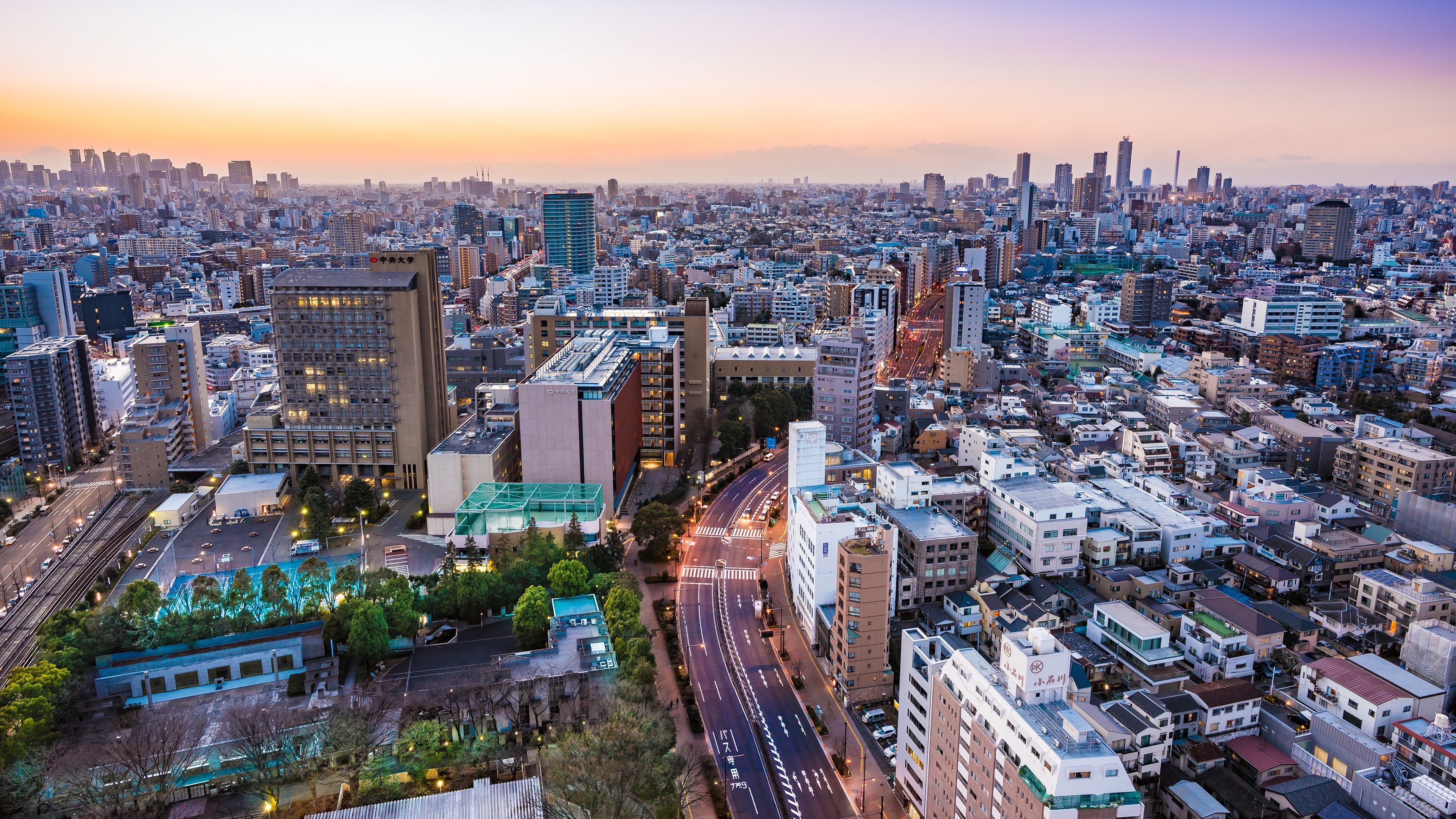 city, skyscraper, building, road, HD Wallpaper