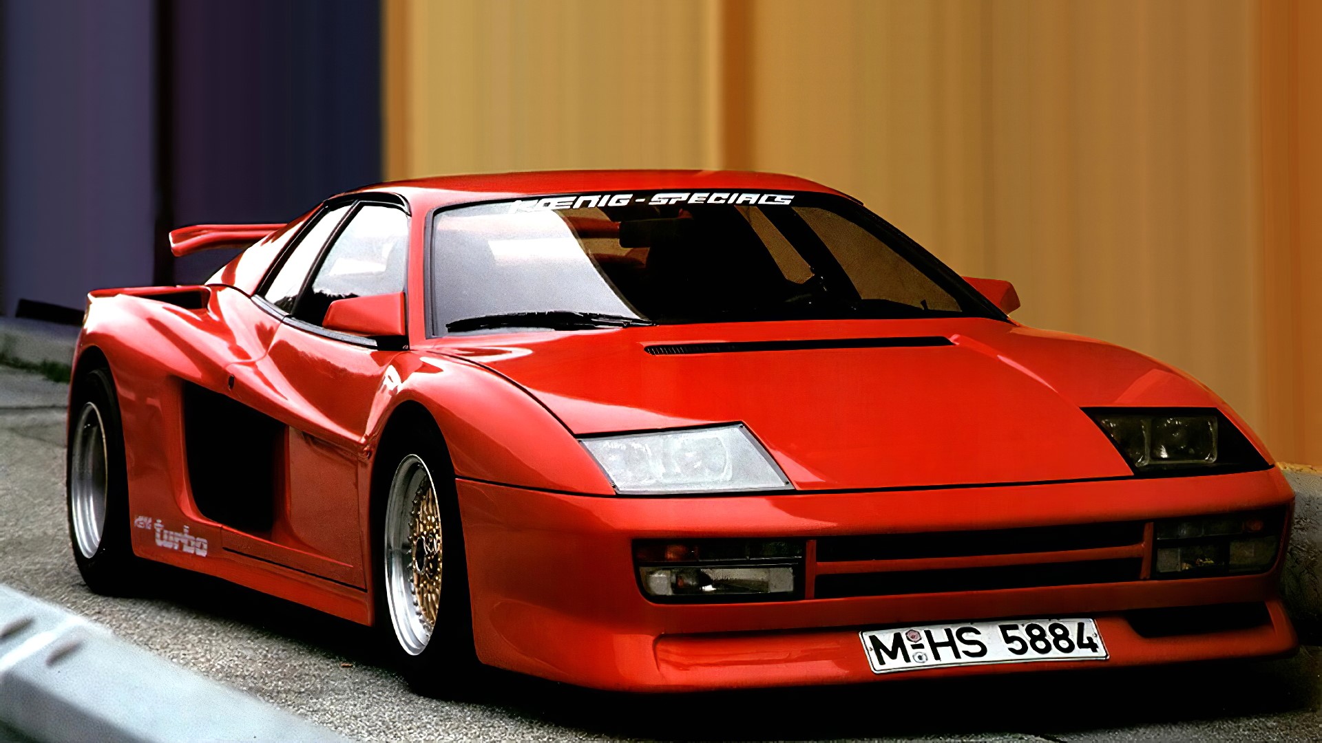 Ferrari Testarossa, Koenig Specials, tuning, 80s cars, red cars, italian cars, HD Wallpaper