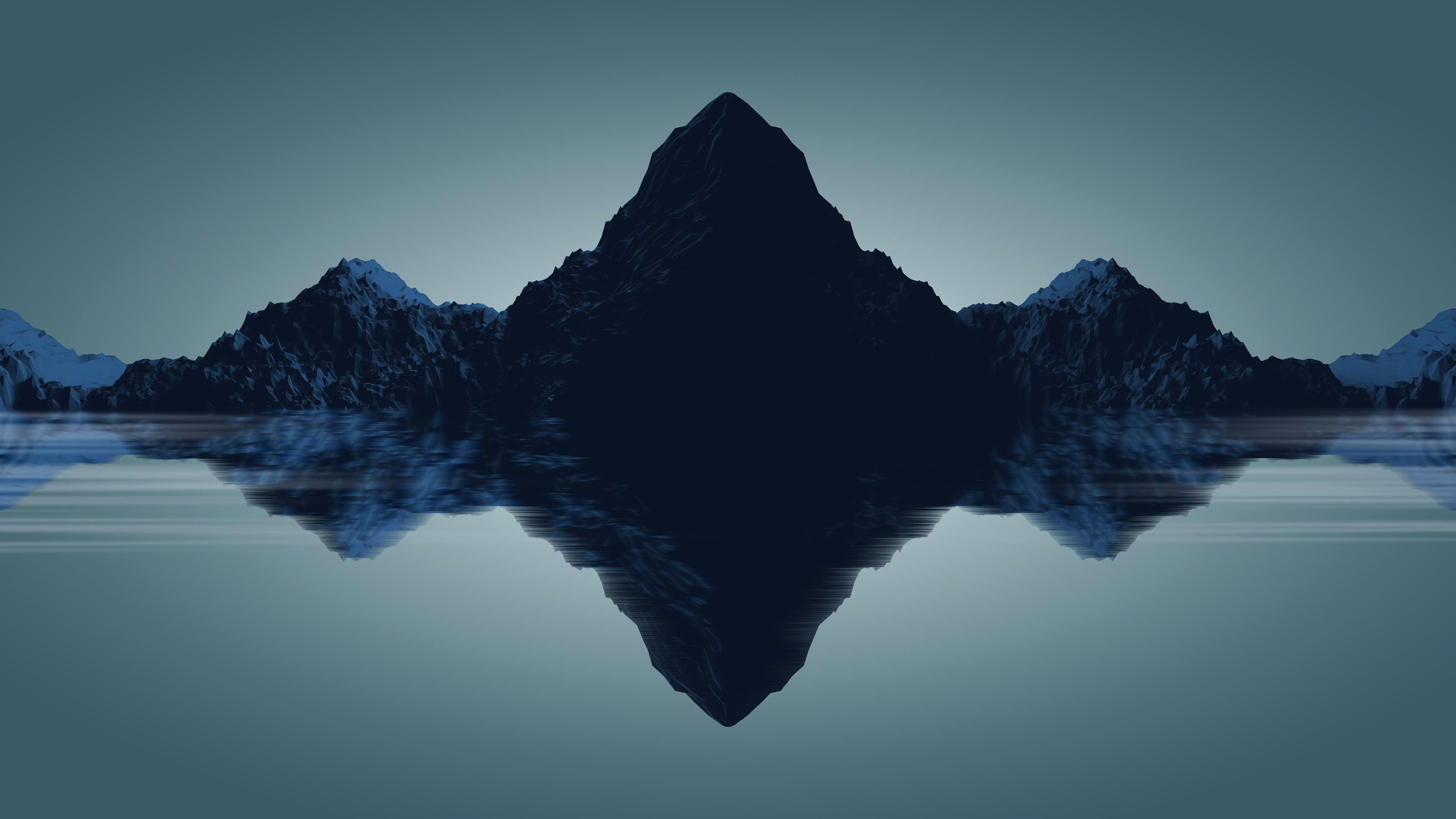 landscape, mountains, water, reflection, HD Wallpaper