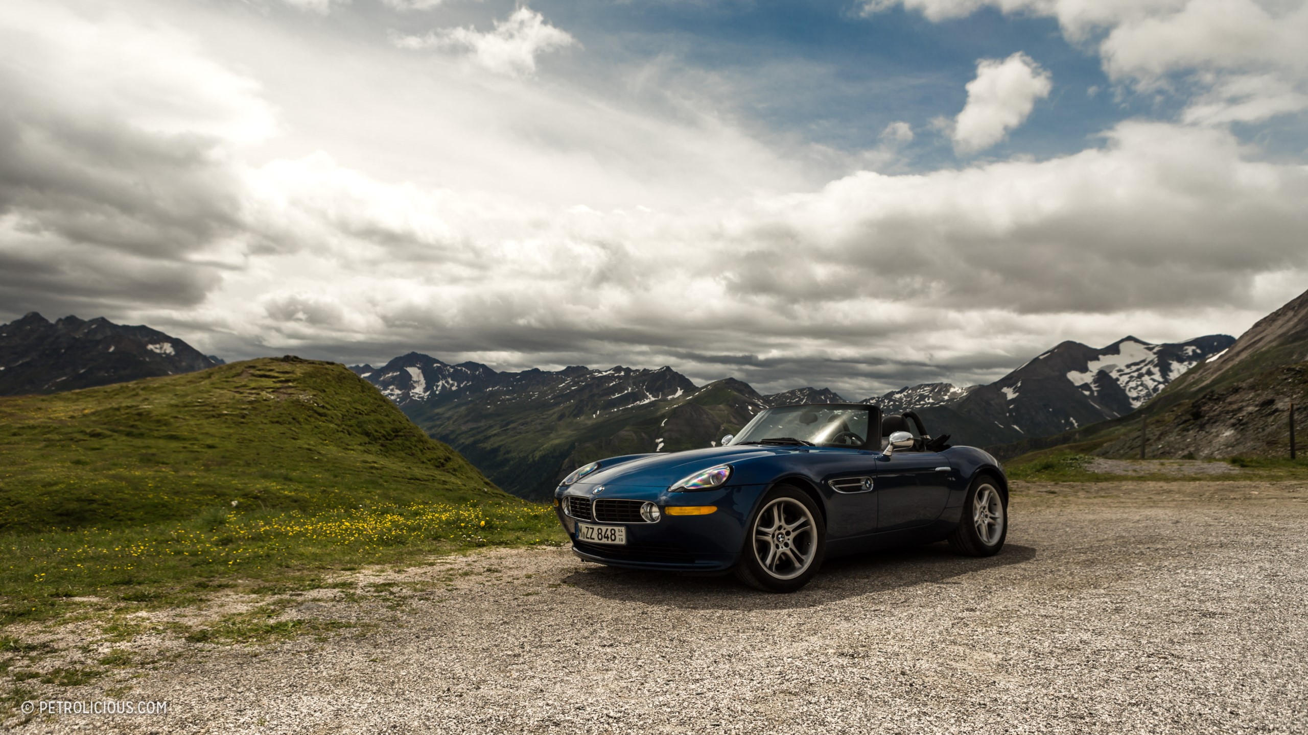 BMW Z8, Alps, mountains, car, BMW, HD Wallpaper