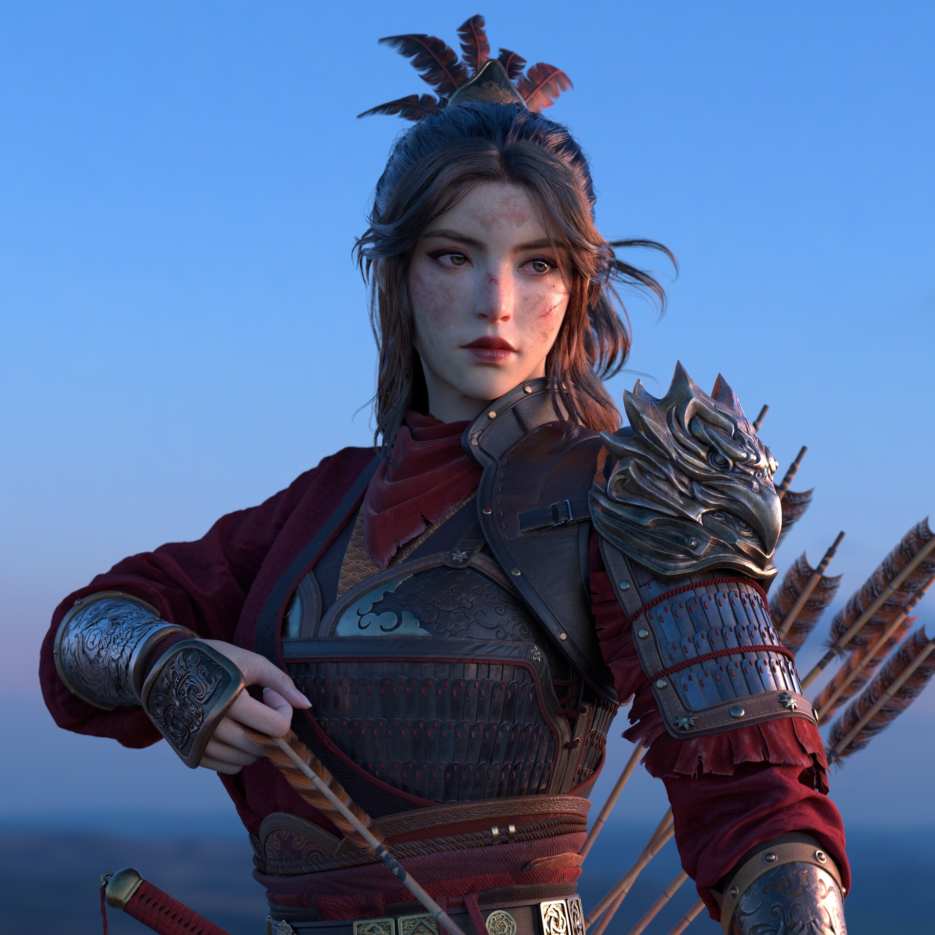 render, digital art, ArtStation, fantasy art, artwork, Asian, HD Wallpaper