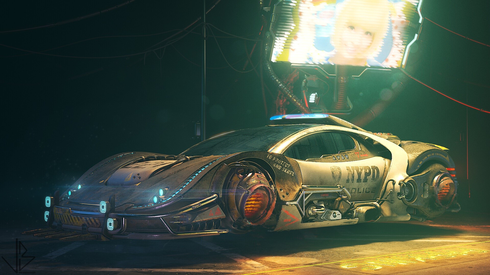 car, vehicle, cyberpunk, futuristic, artwork, HD Wallpaper
