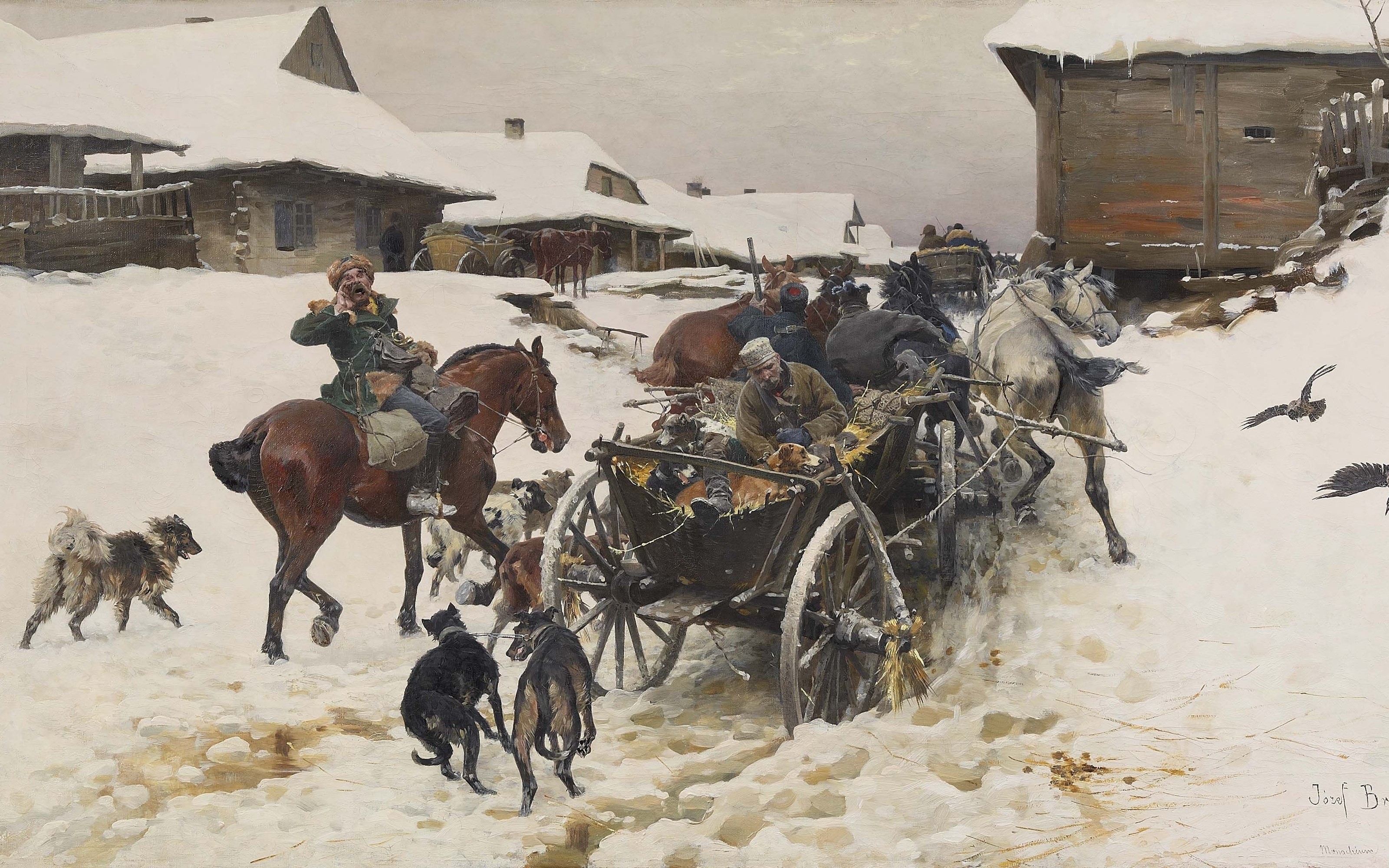 Jozef Brandt, artwork, classical art, classic art, painting, polish art, HD Wallpaper