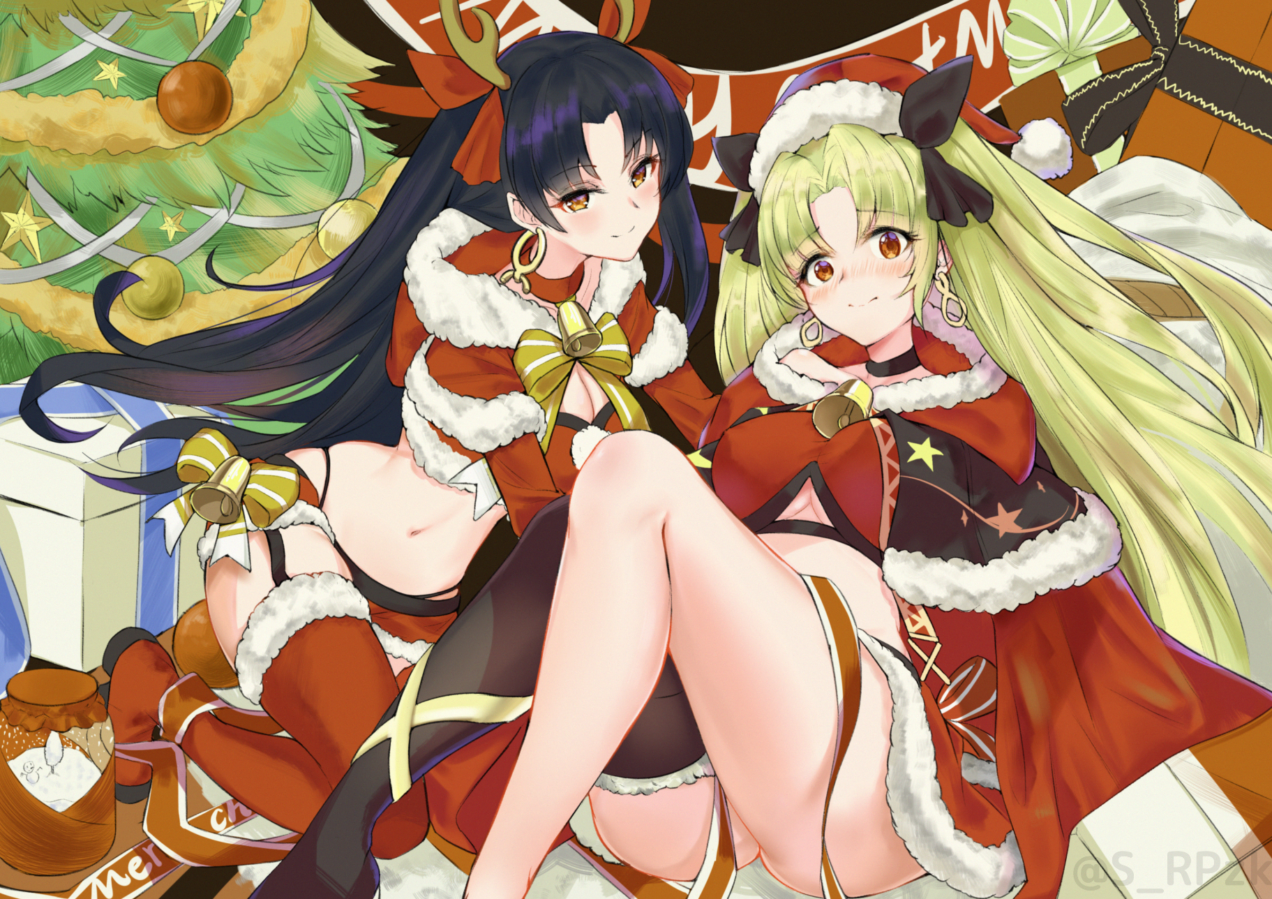 anime, anime girls, digital art, artwork, 2D, portrait, Ishtar (Fate Grand Order), Ereshkigal (Fate/Grand Order), Fate Series, HD Wallpaper