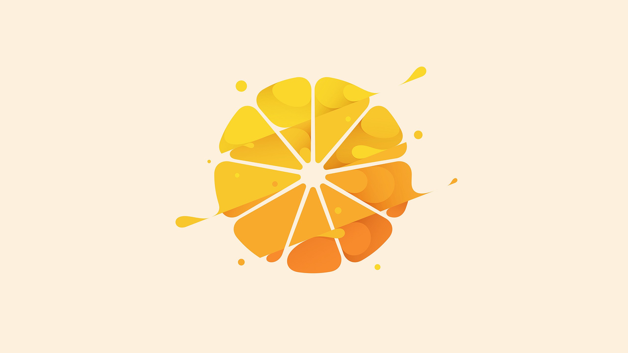 orange (fruit), illustration, colorful, digital art, HD Wallpaper