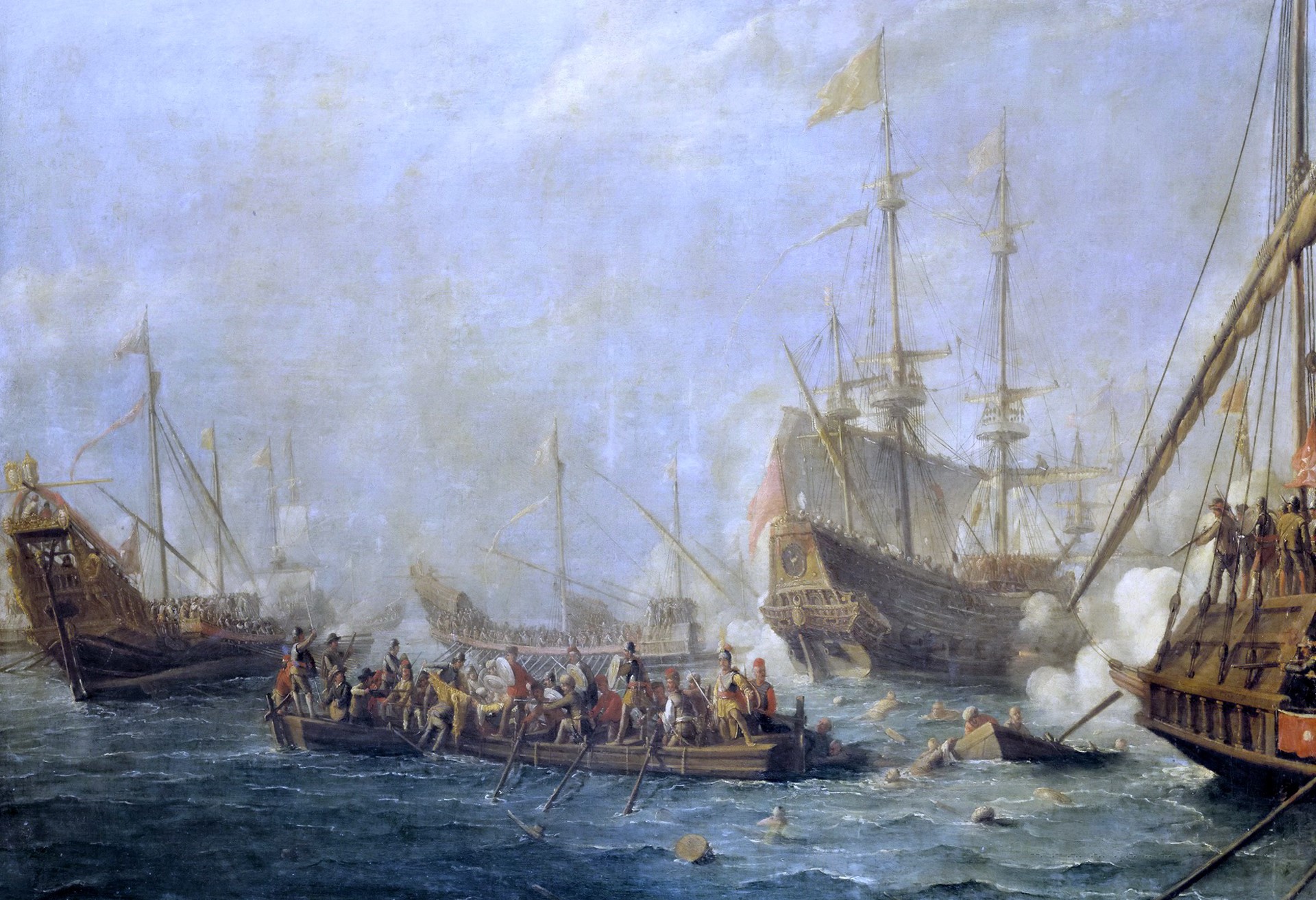 artwork, painting, ship, Gaspar van Eyck, classical art, sailboats, HD Wallpaper