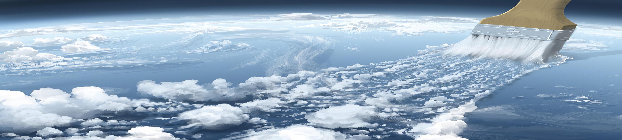 planet, Earth, space, brush, clouds, digital art, space art, HD Wallpaper