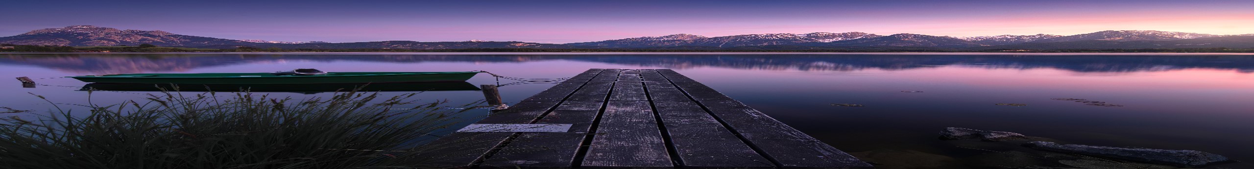 nature, boat, lake, mountains, pier, calm, HD Wallpaper
