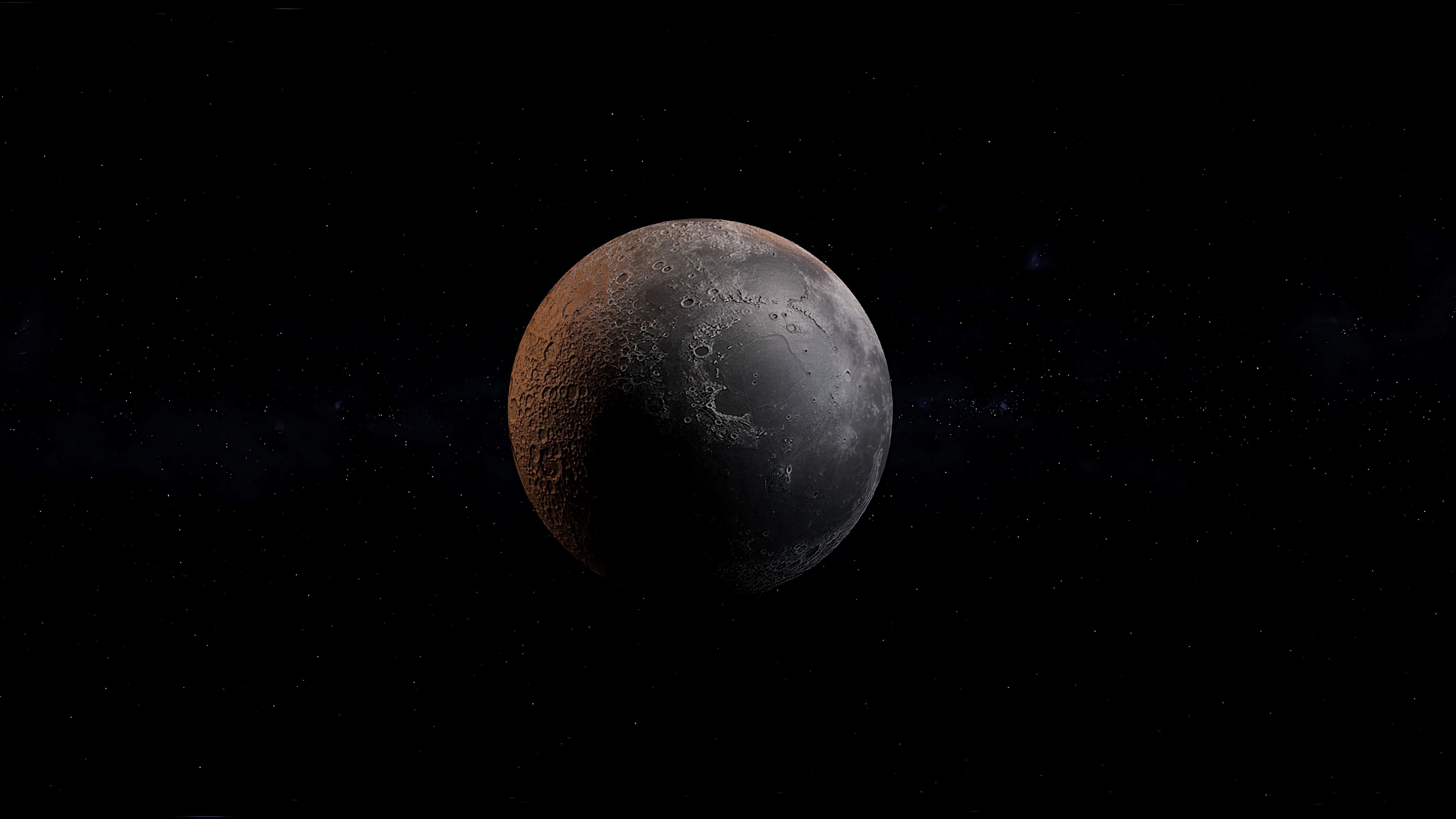 moon, ball, space, stars, 4k, HD Wallpaper
